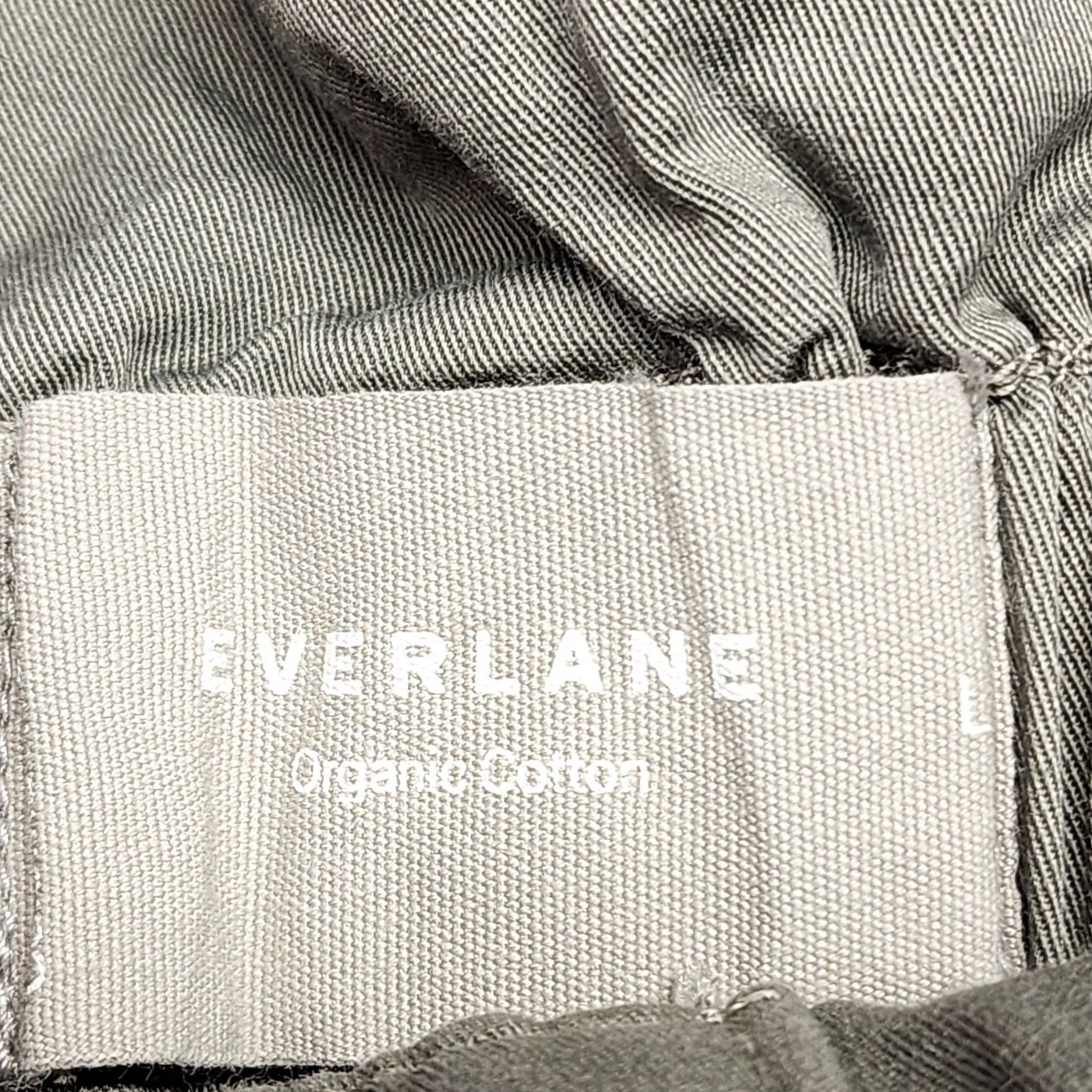Everlane Everlane Paperbag Pants Womens Large Green Waist Tie Pleated High Rise Wide-Leg Cotton Size 36" / US 14 / IT 50 - 5 Thumbnail