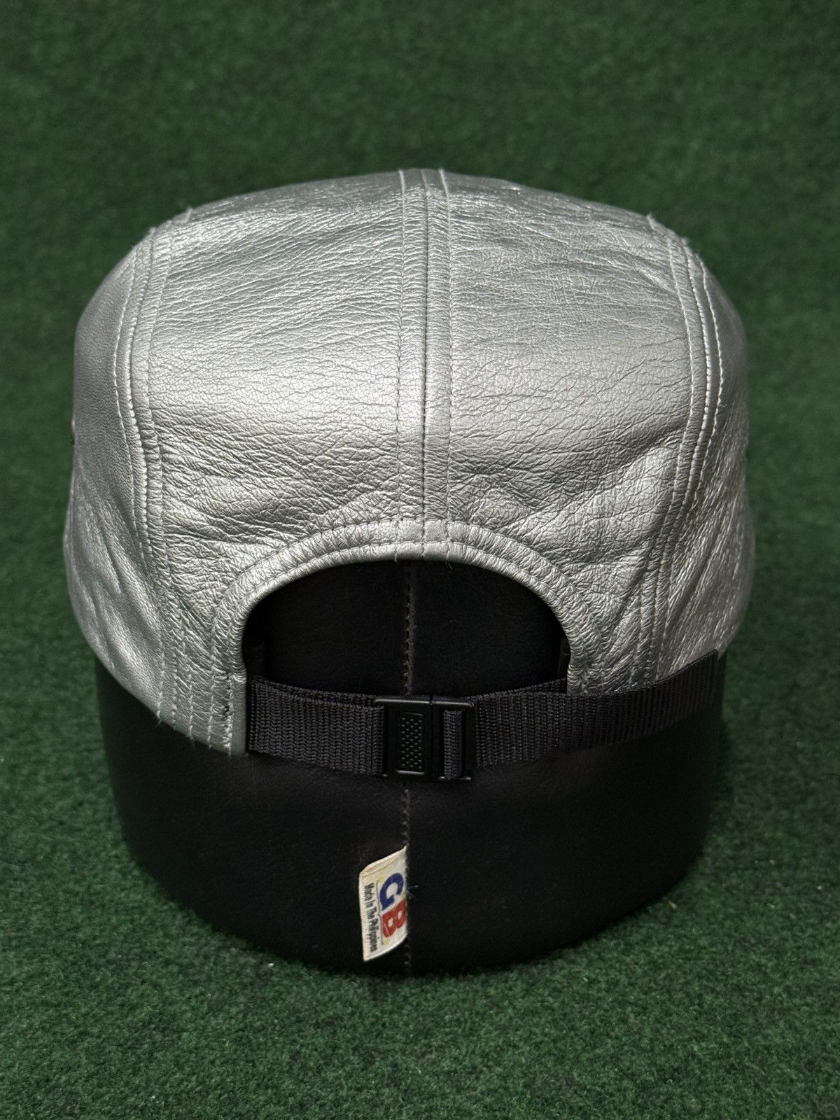 Supreme 2016 Supreme Silver Leather Camp Cap Size ONE SIZE - 4 Thumbnail