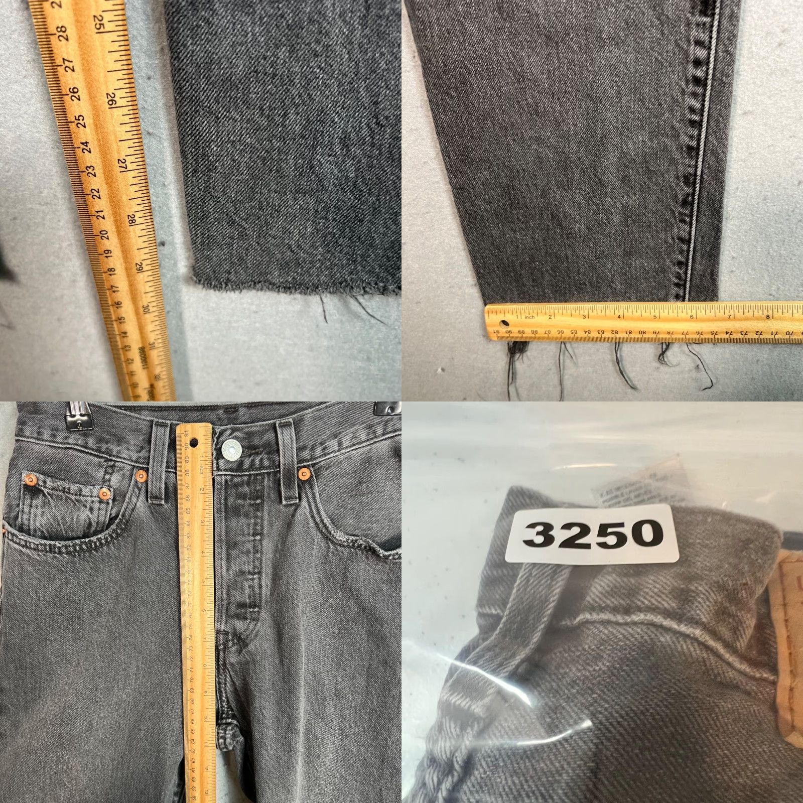 Levi's VINTAGE Levi's 501 Jeans Womens 26 Gray Denim Straight- Leg High-Rise Distressed 5-Pocket Levi'S 501 Series Mens? Size 26" / US 2 / IT 38 - 8 Thumbnail