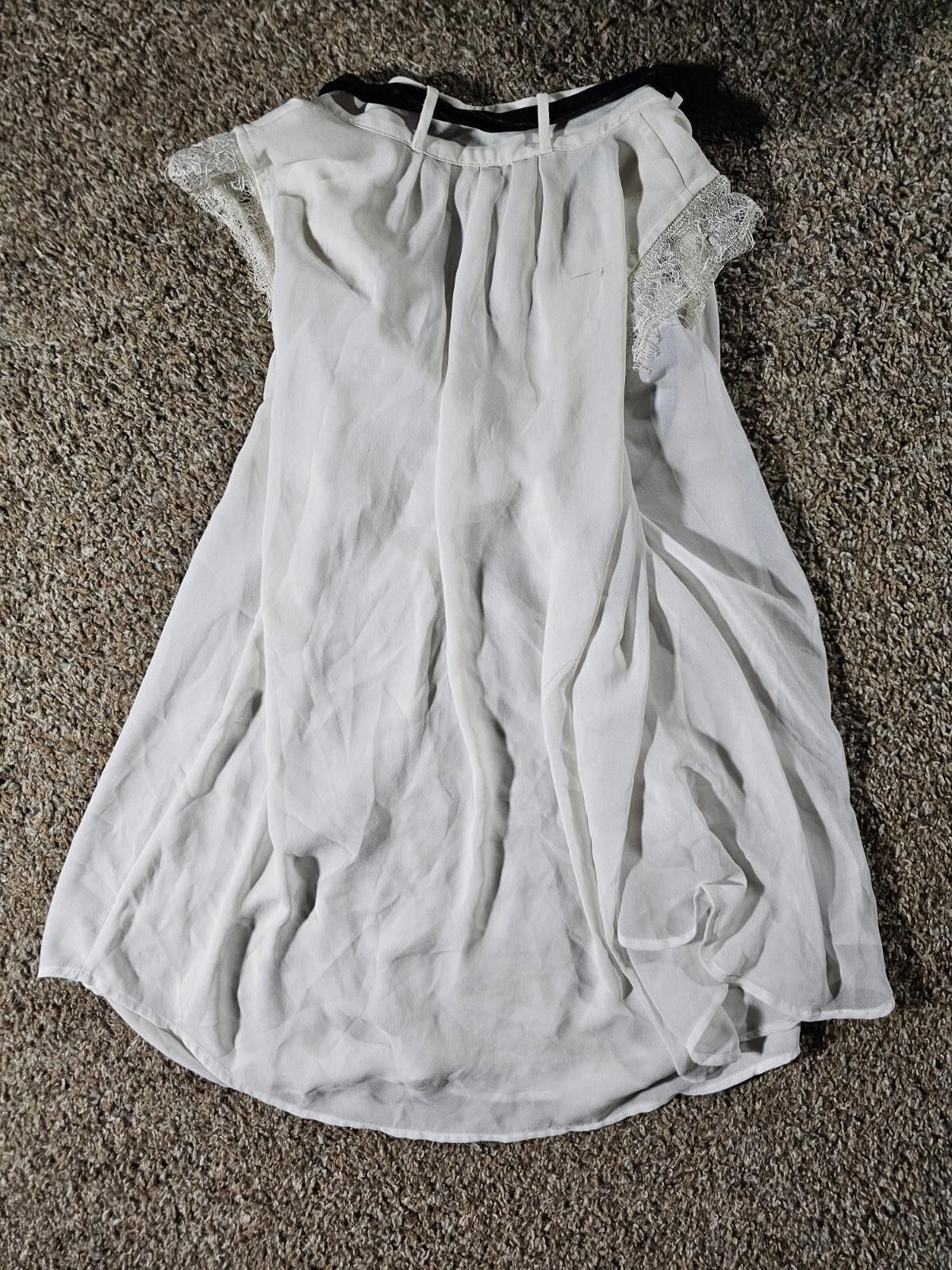 Other white house black market Small Sleeveless White Blouse Size S / US 4 / IT 40 - 4 Thumbnail
