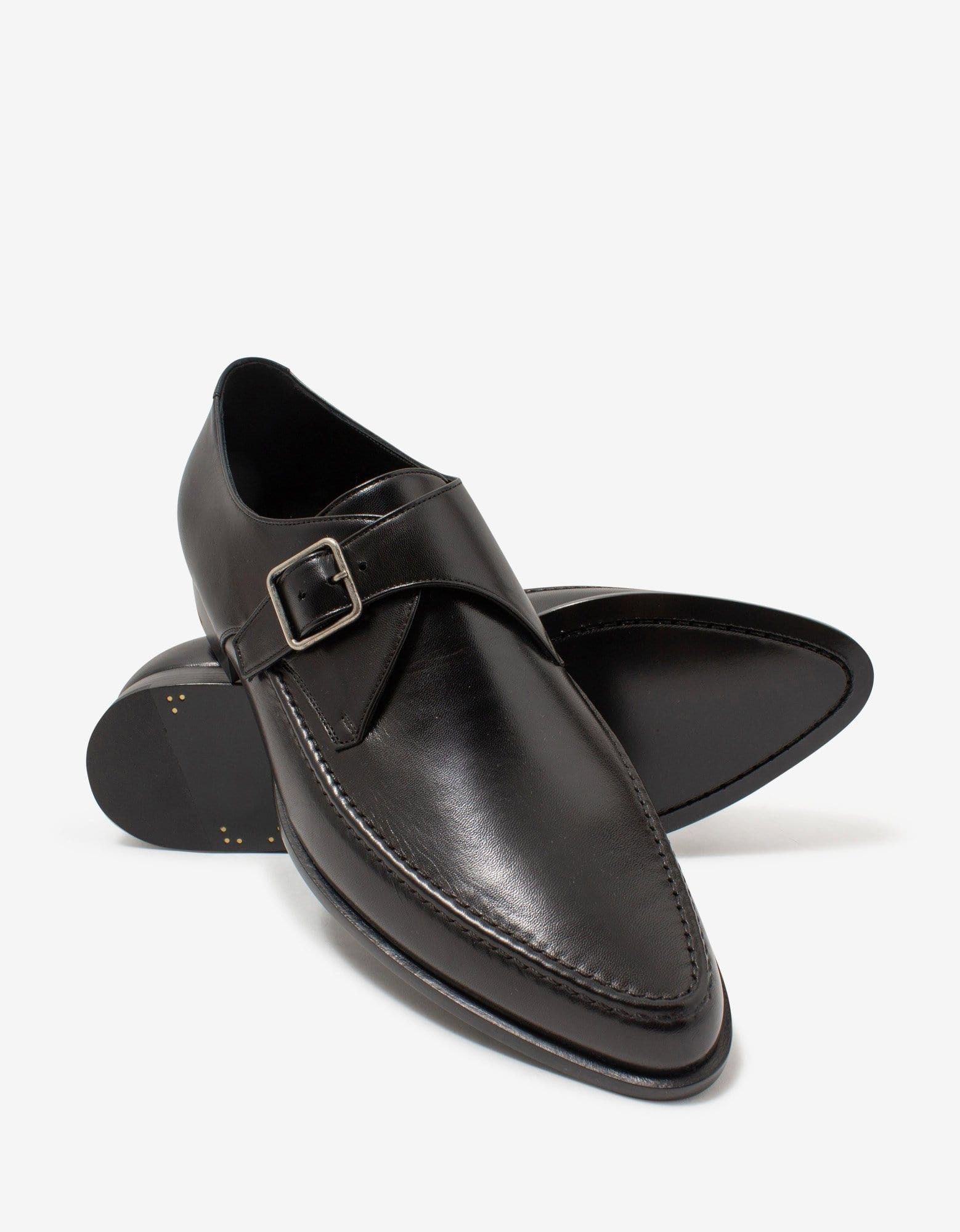 Saint Laurent Paris o1s1wg110825 632491 Marceau Monk Strap Leather Shoes Black Size US 8 / EU 41 - 5 Thumbnail