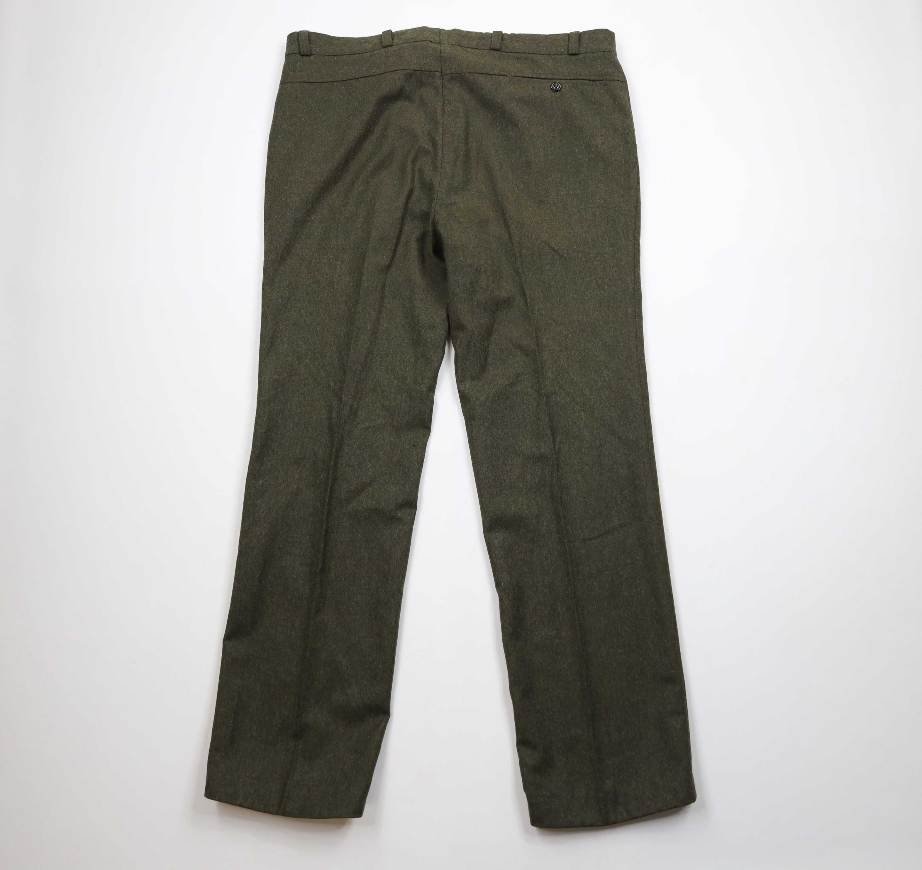 Vintage Vintage 70s Streetwear Wool Wide Leg Chino Pants Green Size US 42 / EU 58 - 10 Thumbnail