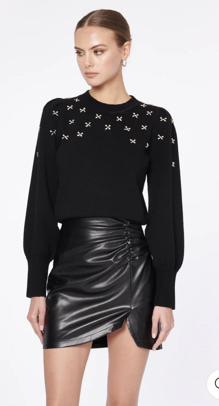 CAMI NYC Cami Nyc Lulie Embellished Wool Sweater size S Size S / US 4 / IT 40 - 3 Thumbnail