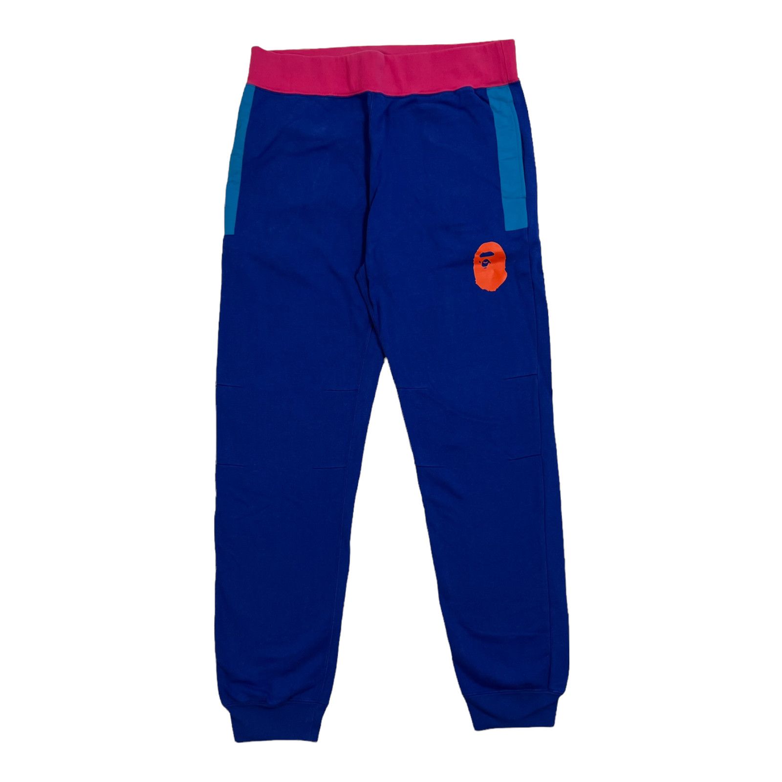 image of Bape Tricolor Sweatpants Blue, Men's (Size 36)