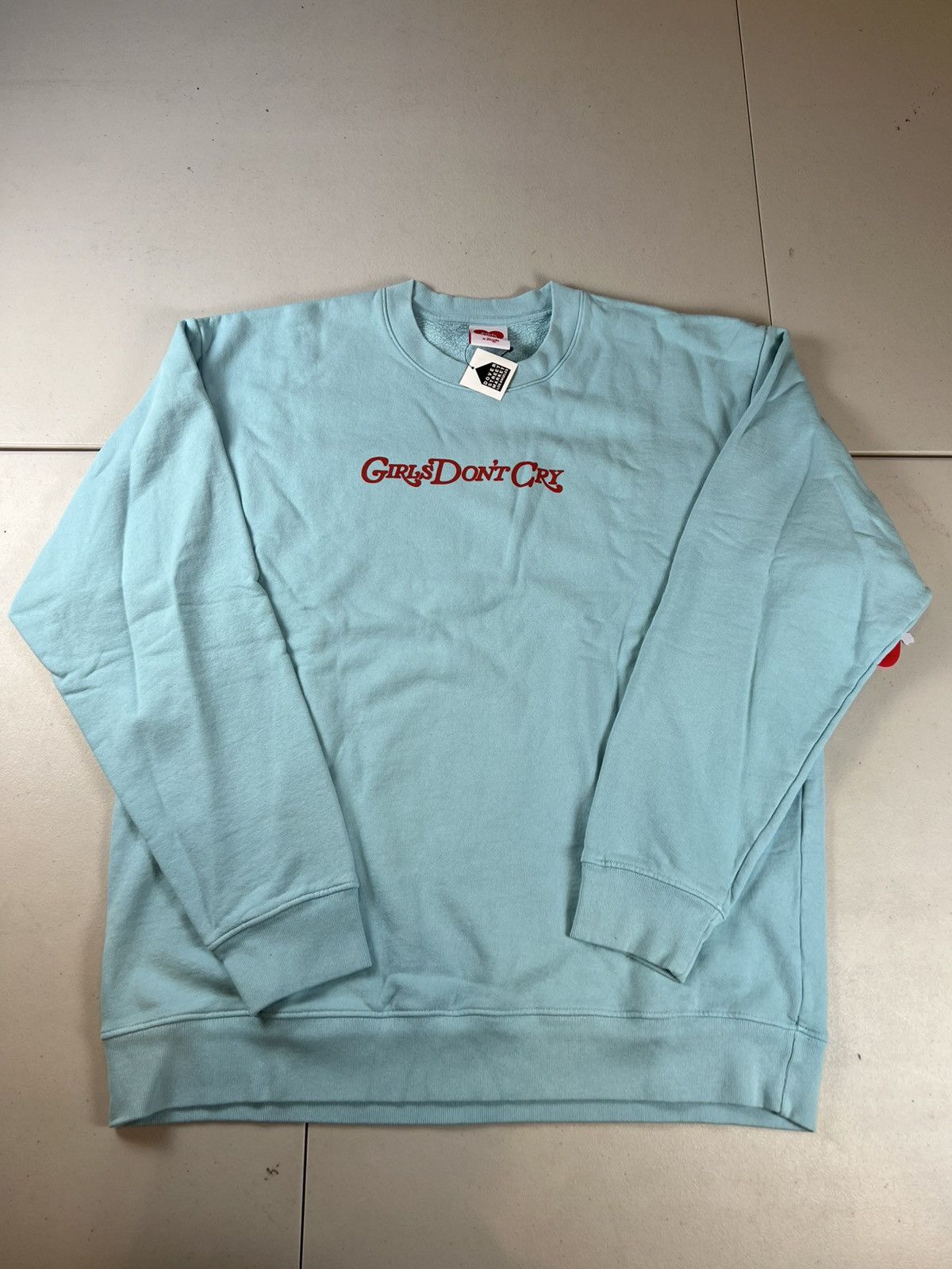 Girls Don't Cry Girls Don't Cry Angel Logo Crewneck Blue | Grailed