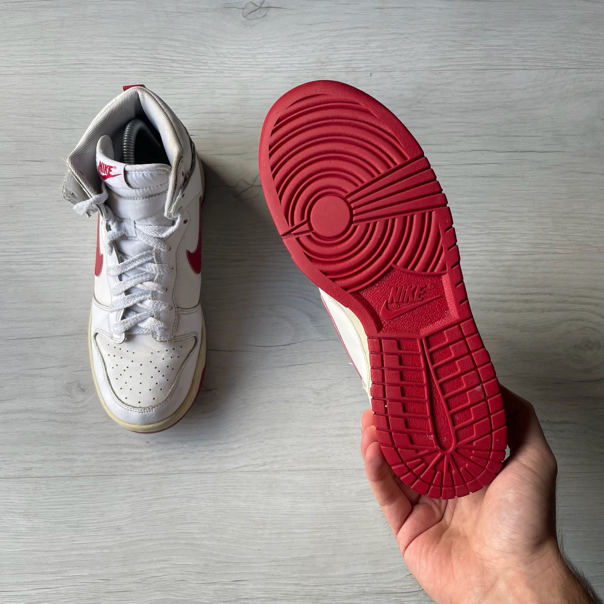Nike Nike Dunk High White Gym Red Size US 7.5 / EU 40-41 - 4 Thumbnail