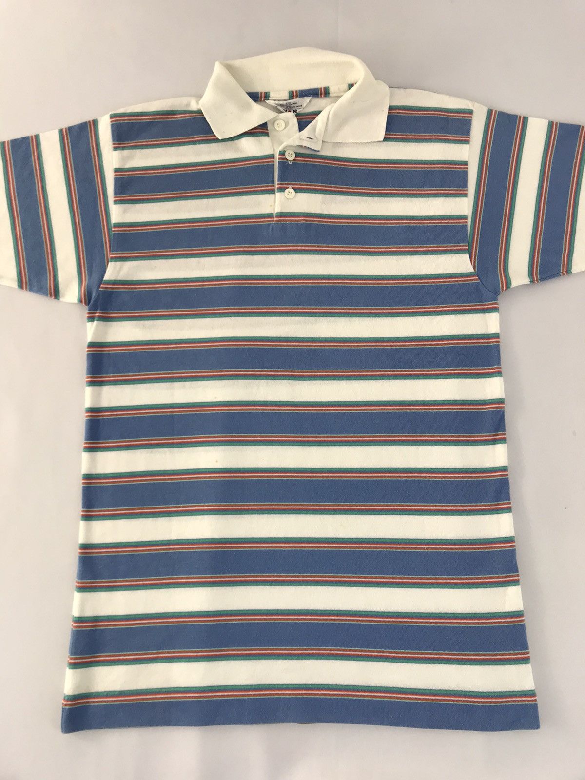 Japanese Brand Van Jac Striped Block Polo Tee T-shirt Unisex Wear Size US S / EU 44-46 / 1 - 3 Thumbnail