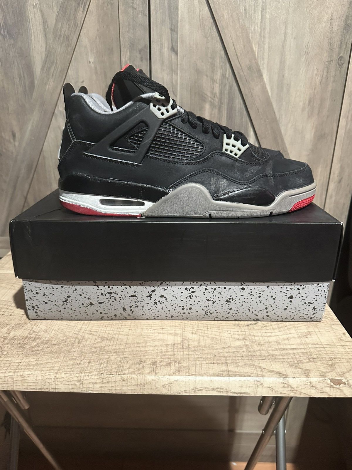 Jordan Brand × Nike 2012 Jordan 4 bred Size US 10.5 / EU 43-44 - 3 Thumbnail