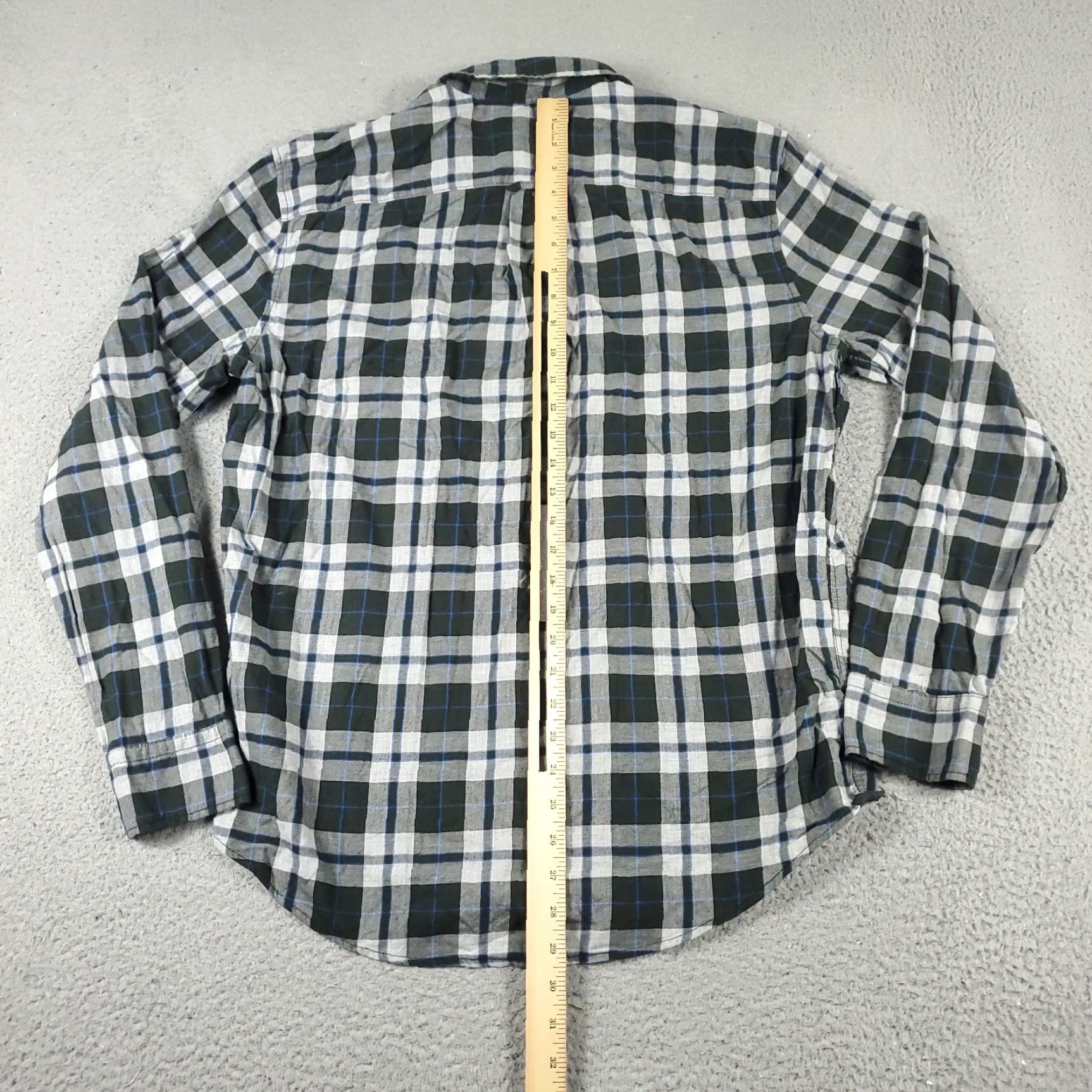 American Eagle Outfitters American Eagle Outfitters Shirt Adult Large Gray Plaid Button-Up Long Sleeve Cotton Casual Mens Size US L / EU 52-54 / 3 - 3 Thumbnail