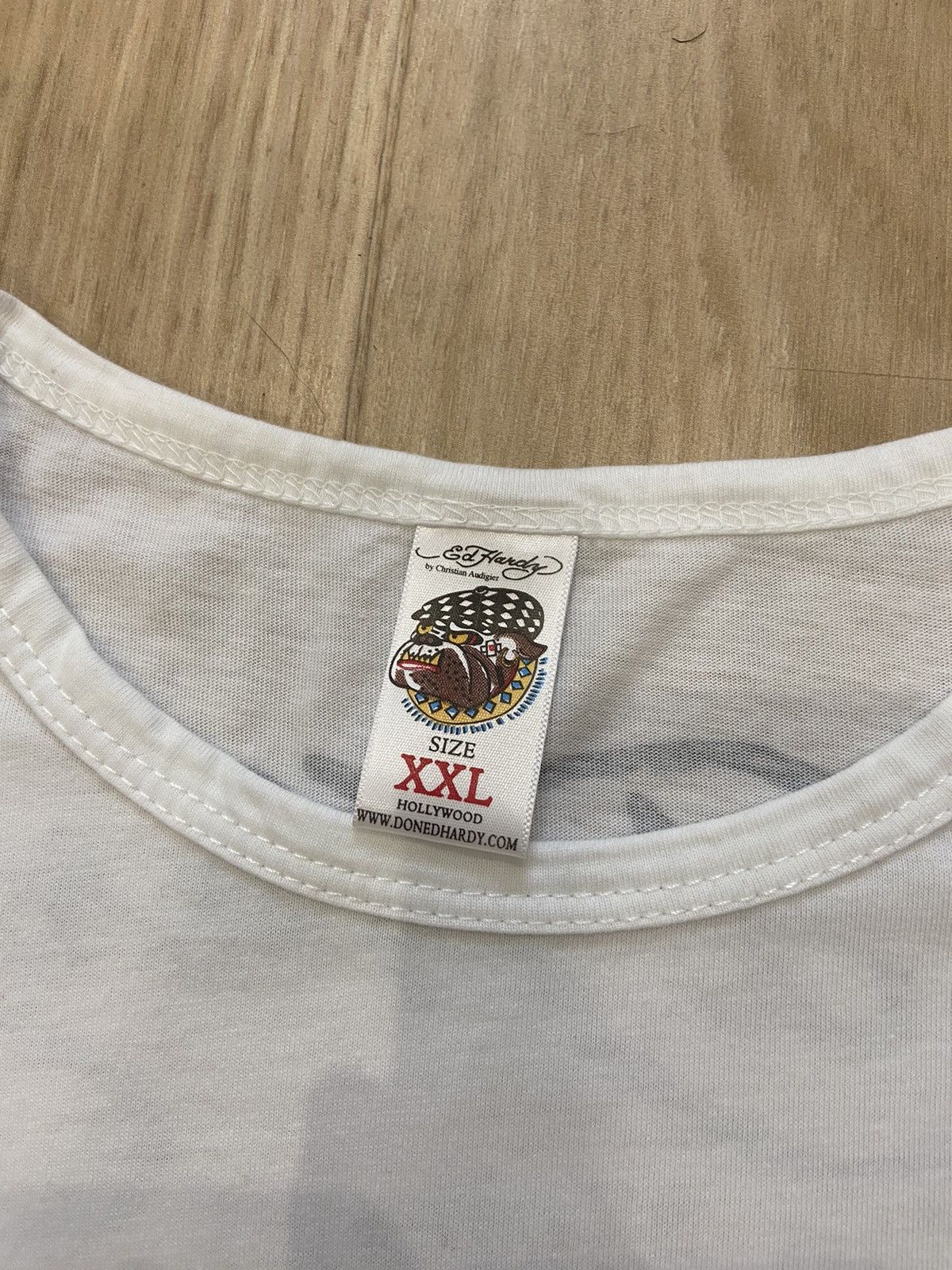 Ed Hardy Christian Audigier DON ED HARDY White T Shirt Size XXL USA Size US XXL / EU 58 / 5 - 3 Thumbnail