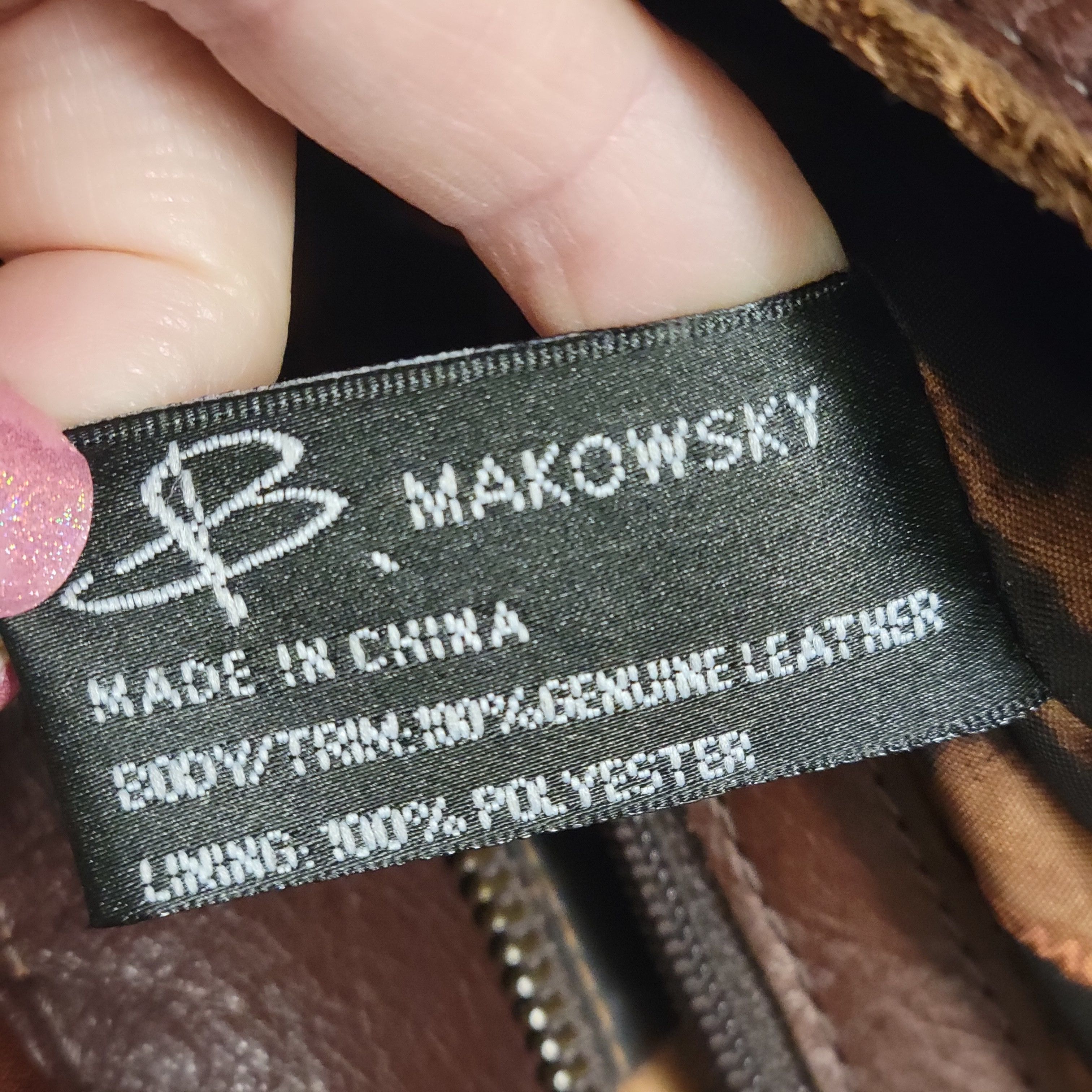 Other B Makowski Large Brown Leather Hobo Shoulder Bag Size ONE SIZE - 13 Thumbnail
