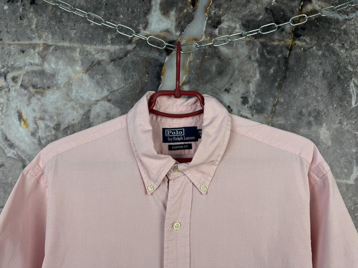 Polo Ralph Lauren Polo Ralph Lauren Pink Oxford Shirt Pony Logo Custom Fit Size US XL / EU 56 / 4 - 2 Thumbnail