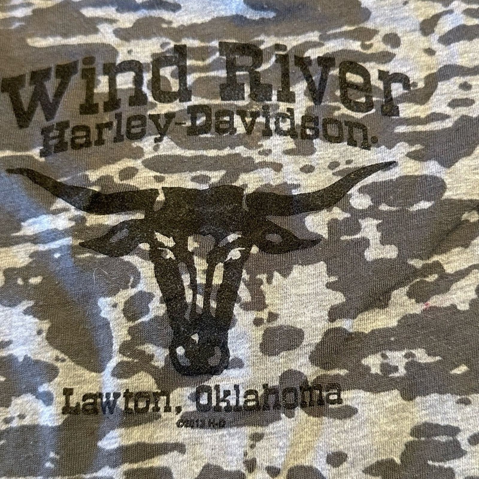 Harley Davidson Harley-Davidson Womens Black Gray Short Sleeve Shirt Large Size L / US 10 / IT 46 - 3 Thumbnail