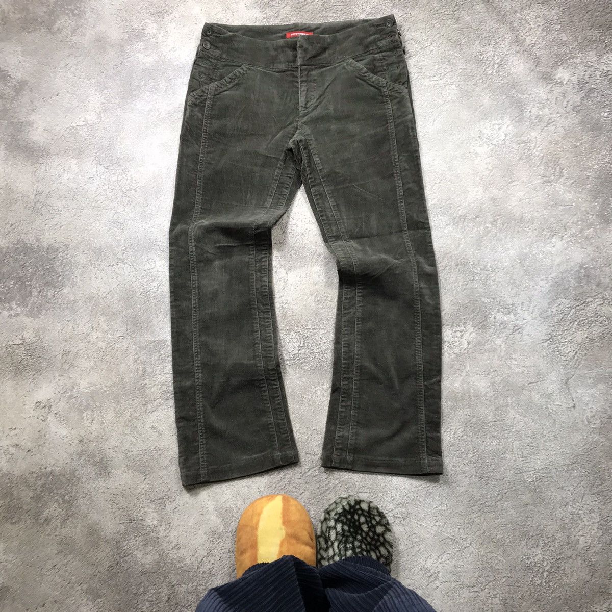 Vintage Vintage Y2K Baggy Distressed Chino Pants Grunge Dark Grey 31 Size 31" - 1 Thumbnail