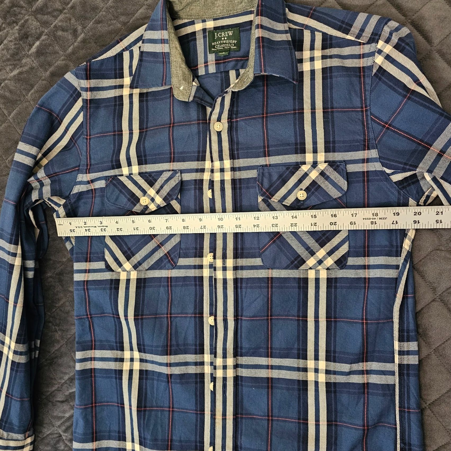 J.Crew VINTAGE J.CREW Heavyweight Flannel Shirt Men's Small Long Sleeve Blue Plaid Casual Fall Winter Size US S / EU 44-46 / 1 - 6 Thumbnail