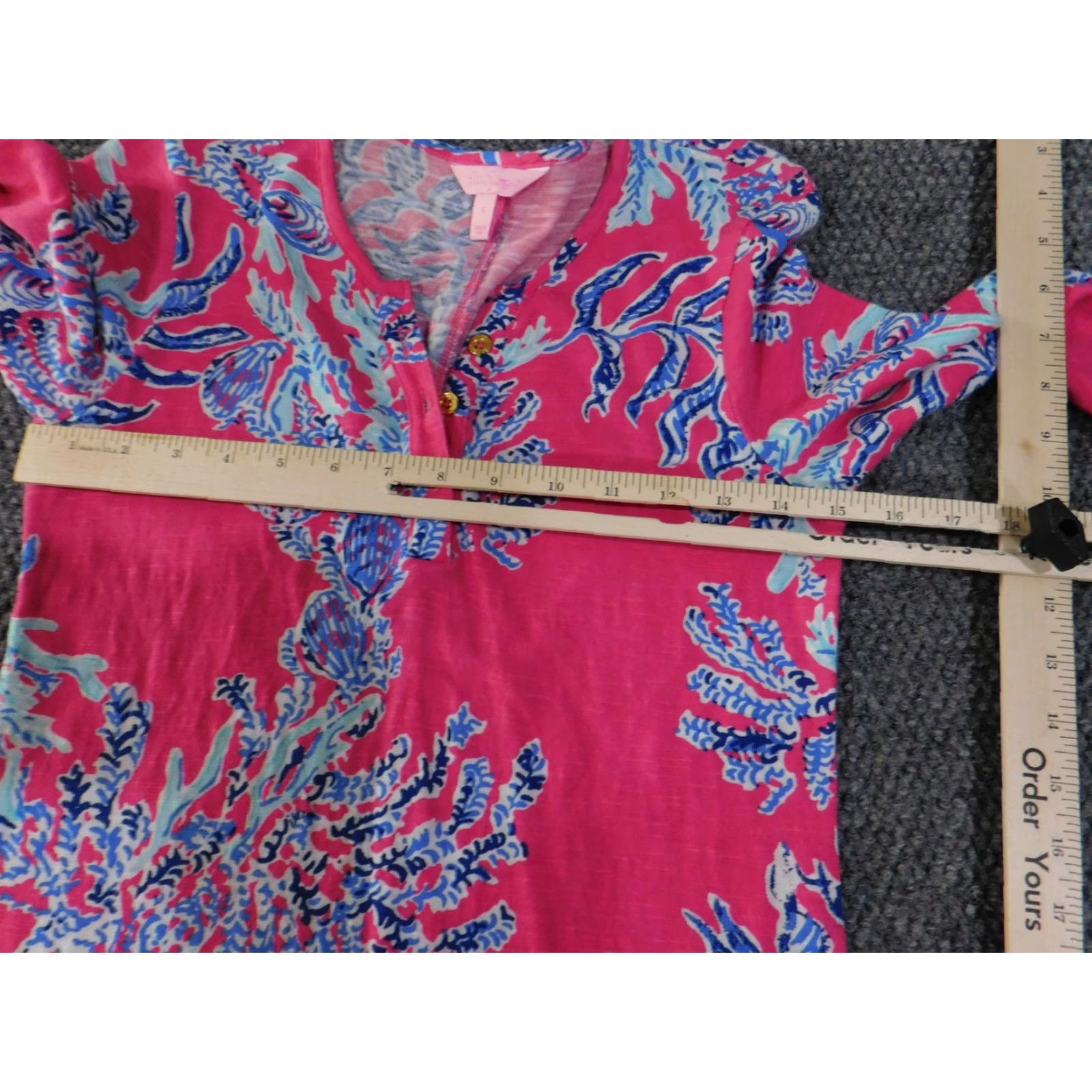 Lilly Pulitzer Lilly Pulitzer top Womens Small Tunic Blouse Long Sleeve Floral Boho Pullover Pink Blue 100% Cotton Beach Casual Womens Size S / US 4 / IT 40 - 6 Thumbnail