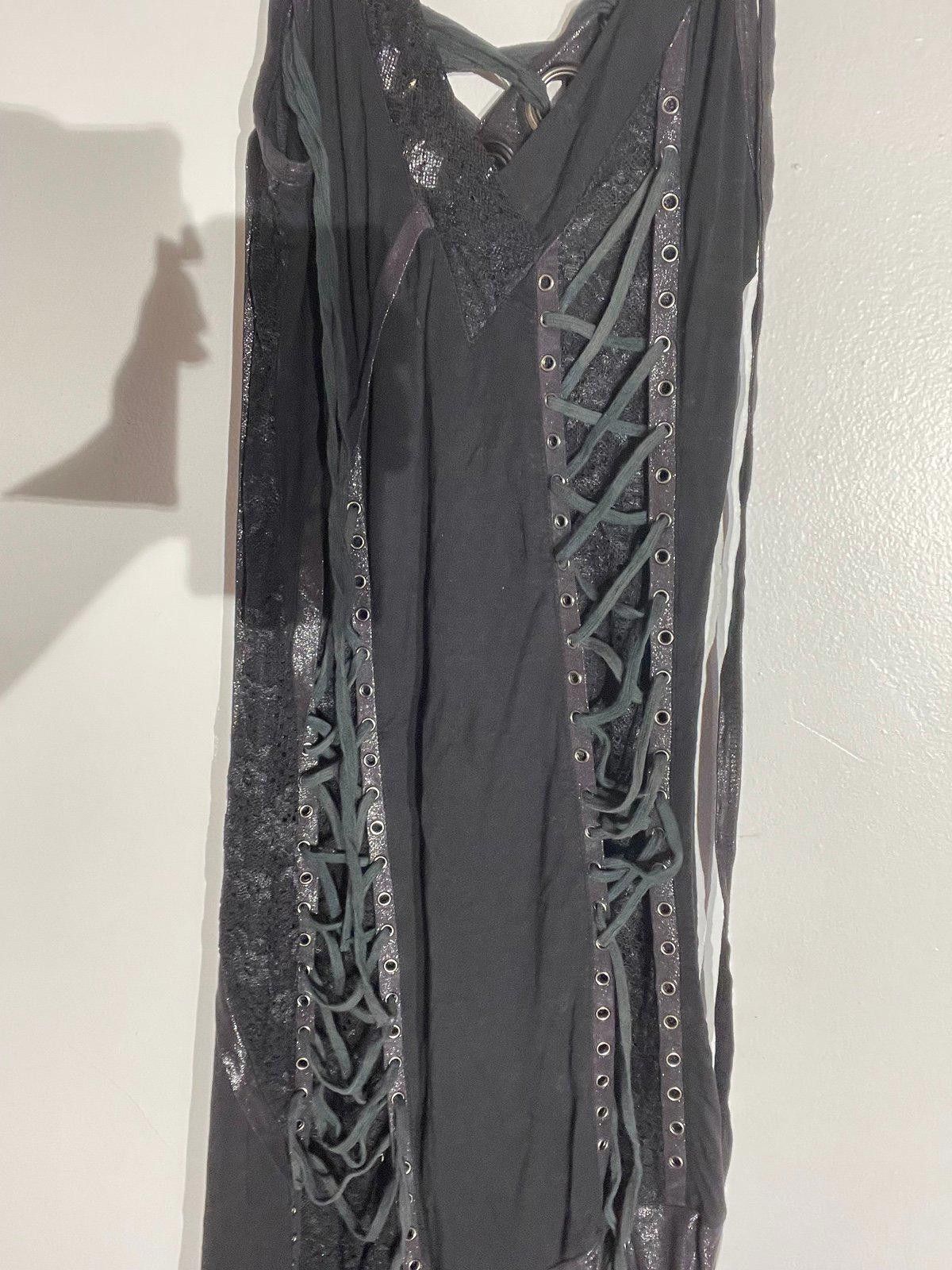 Dress Lace leather string spaghetti strap