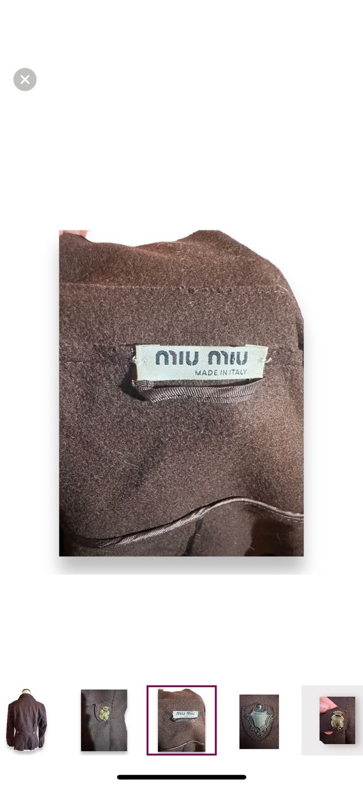 Miu Miu Vintage Women’s M Miu Miu Wool Military Metal Insignia Size M / US 6-8 / IT 42-44 - 9 Thumbnail