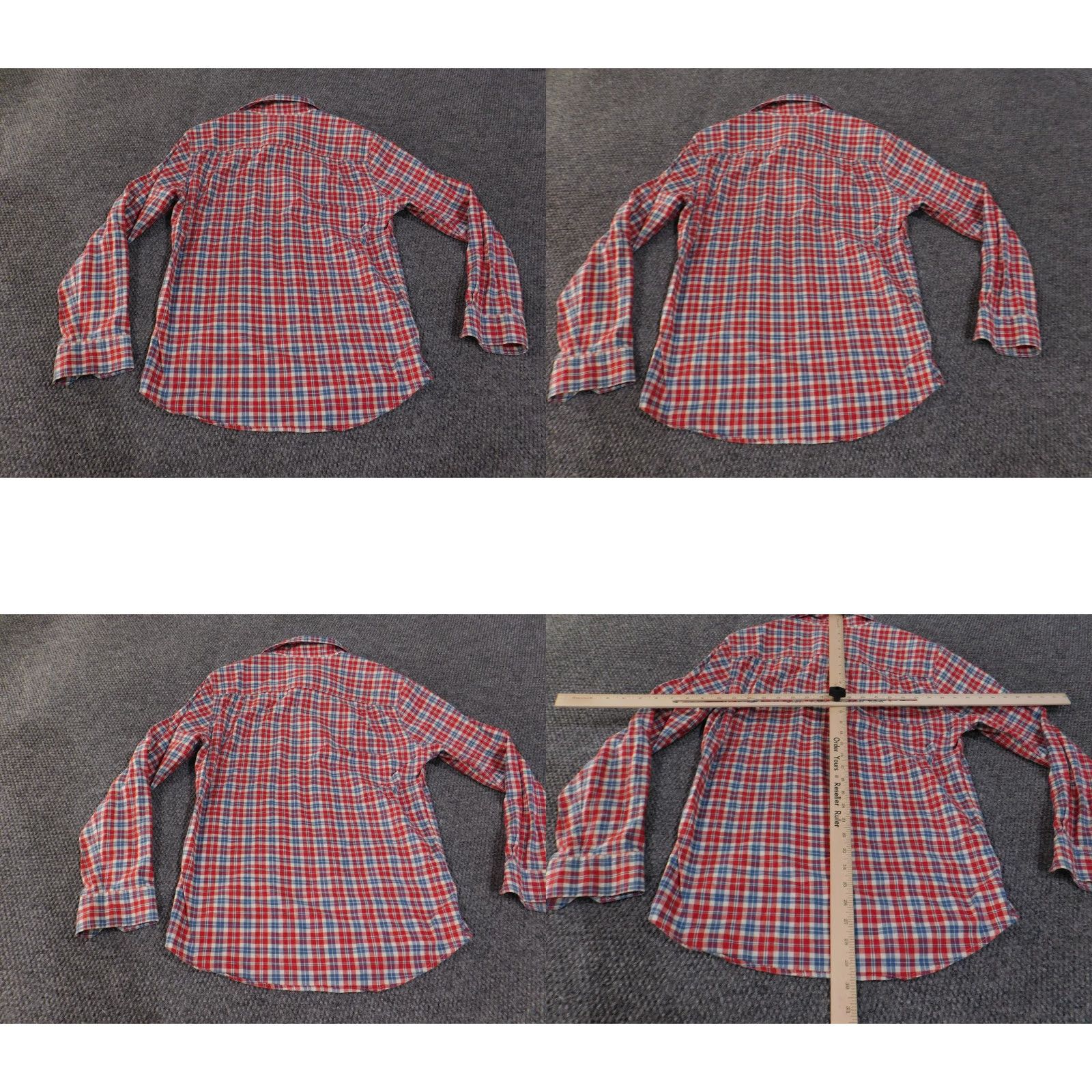 Vintage VINTAGE LL Bean Shirt Mens Small Red Blue Plaid Slightly Fitted Button Up Cotton Casual Size US S / EU 44-46 / 1 - 8 Thumbnail