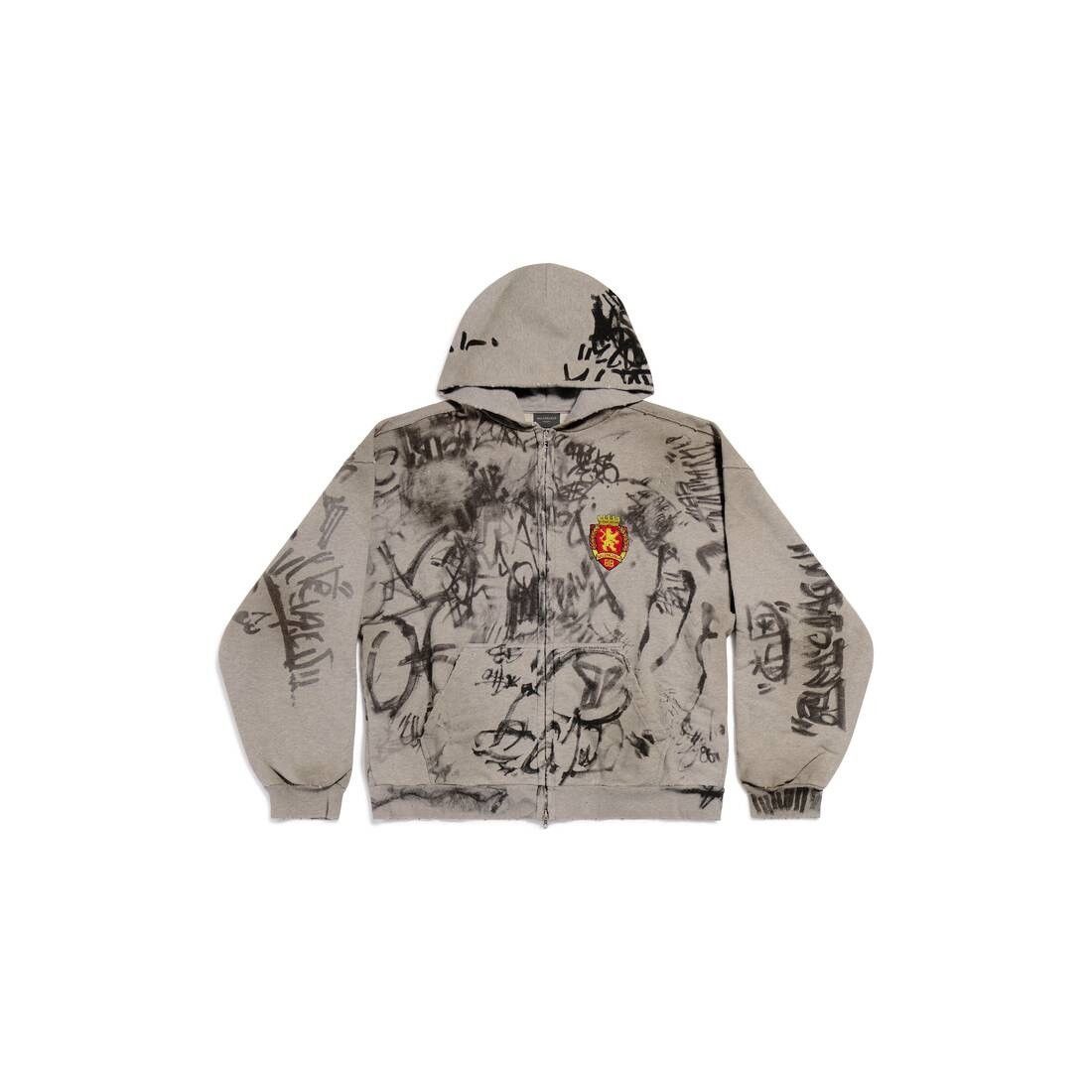 2カラー【BALENCIAGA】EREWHON LOS ANGELES ジップアップ HOODIE Balenciaga x Erewhon Los Angeles Zip-Up Hoodie Medium Fit