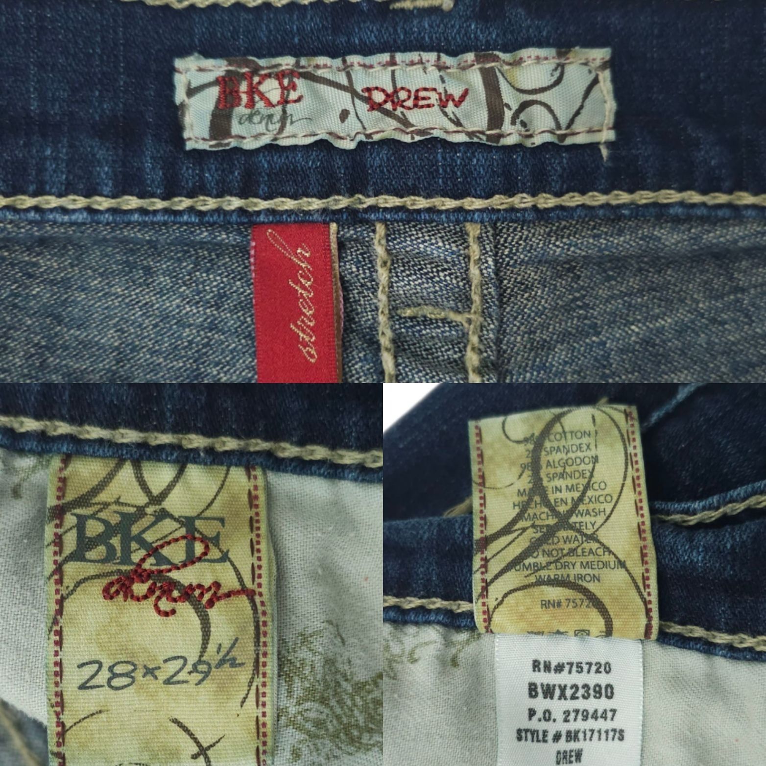 BKE BKE Buckle Drew Boot Cut Jeans Womens Size 28 READ Distresse Size 30" / US 8 / IT 44 - 8 Thumbnail