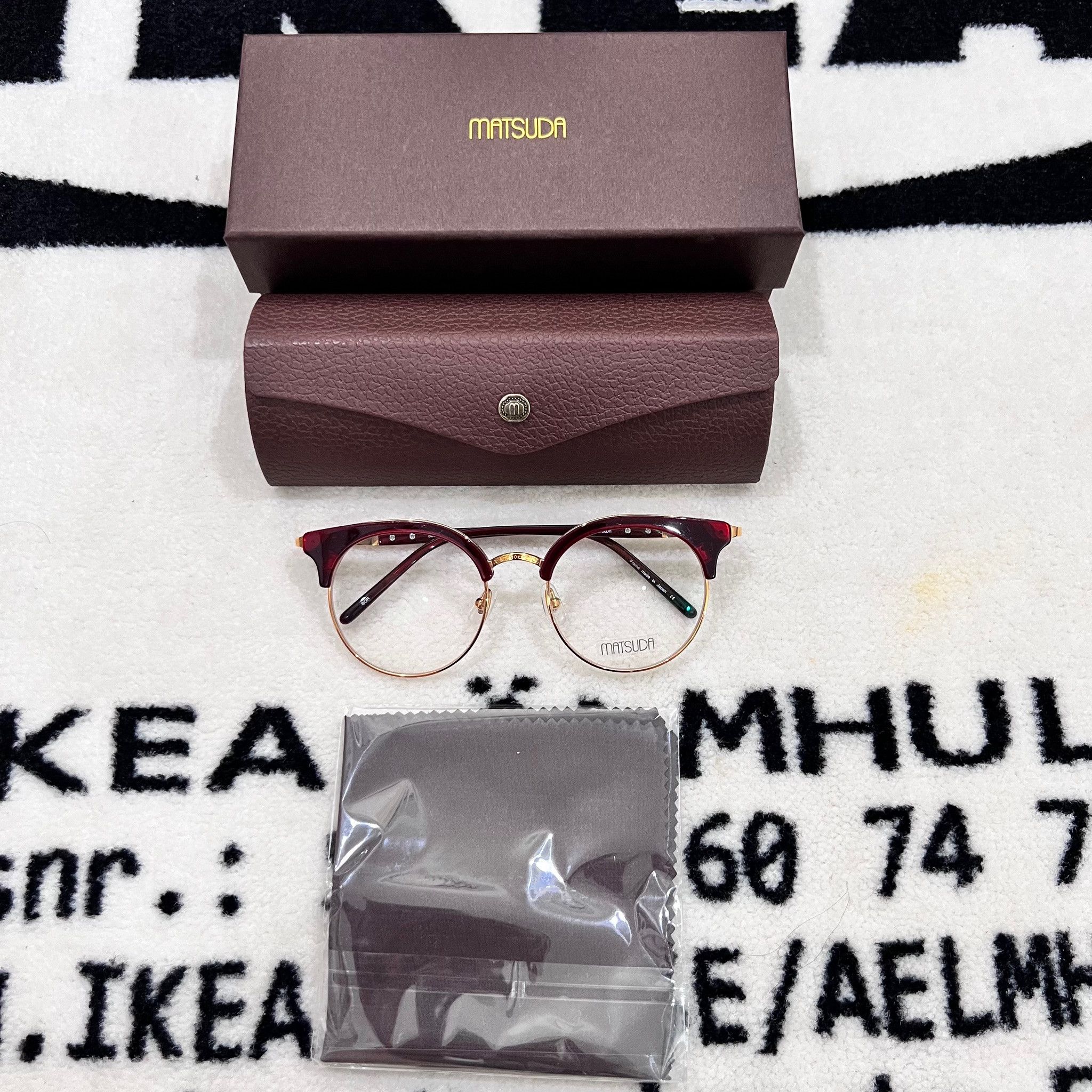 Matsuda Matsuda M2046 Rectangular Oversize Burgundy / Dirty Red Size ONE SIZE - 1 Thumbnail