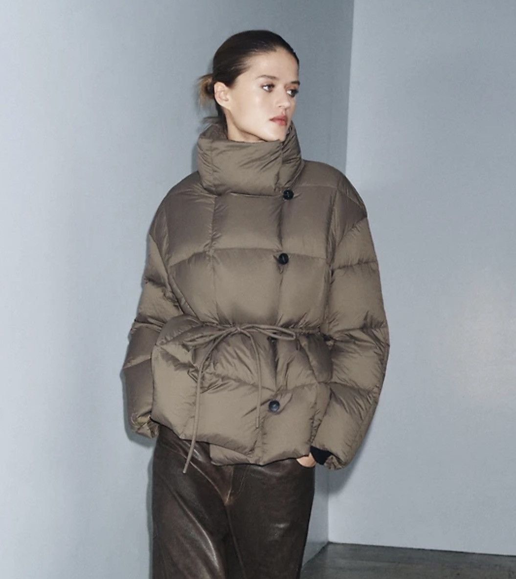 Zara ZARA BELTED SHORT PUFFER JACKET ZW COLLECTION Size L / US 10 / IT 46 - 3 Thumbnail