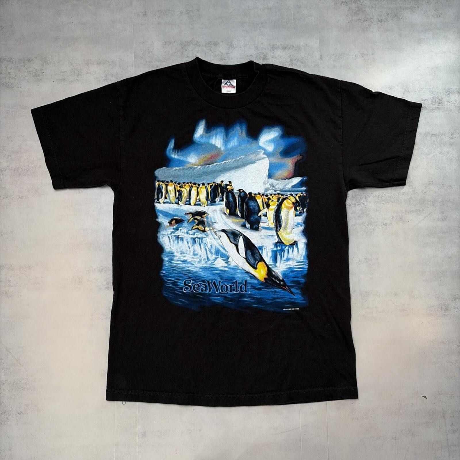 AAA Vintage 1999 Black Sea World Nature T-Shirt Size US L / EU 52-54 / 3 - 1 Thumbnail