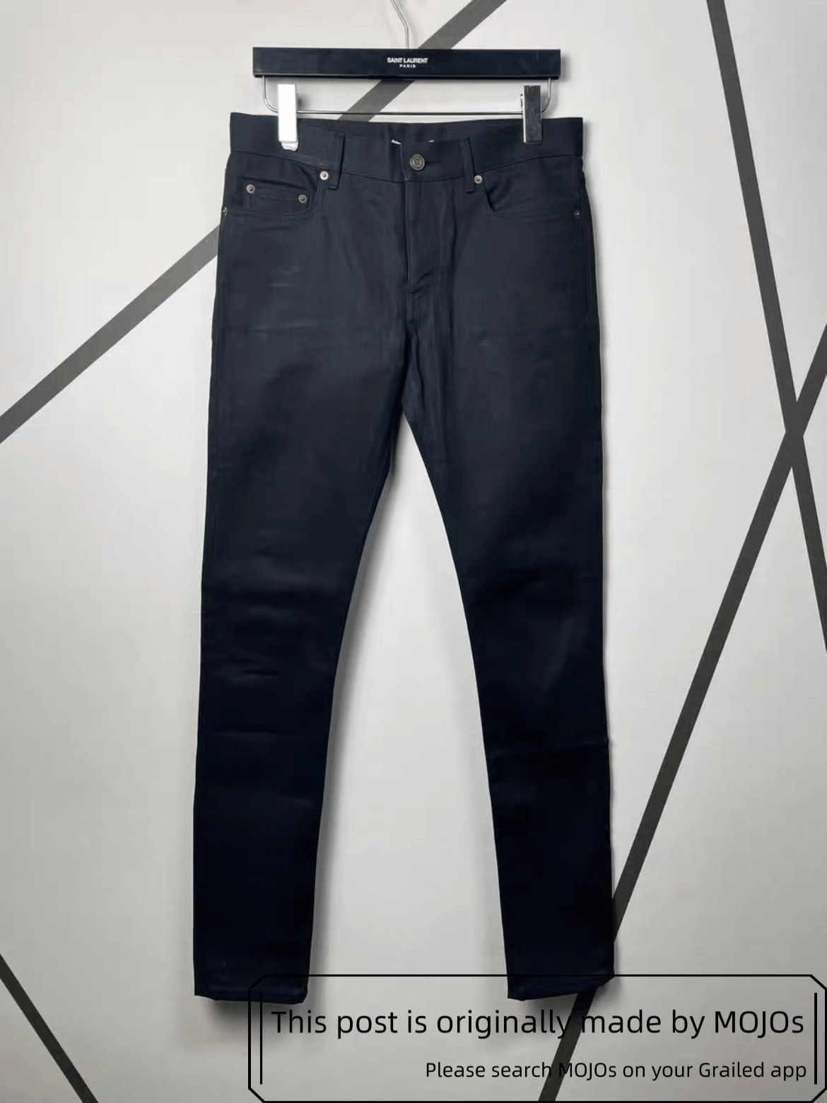 Sz 32 Saint Laurent Paris 14AW Black Denim mojos210123