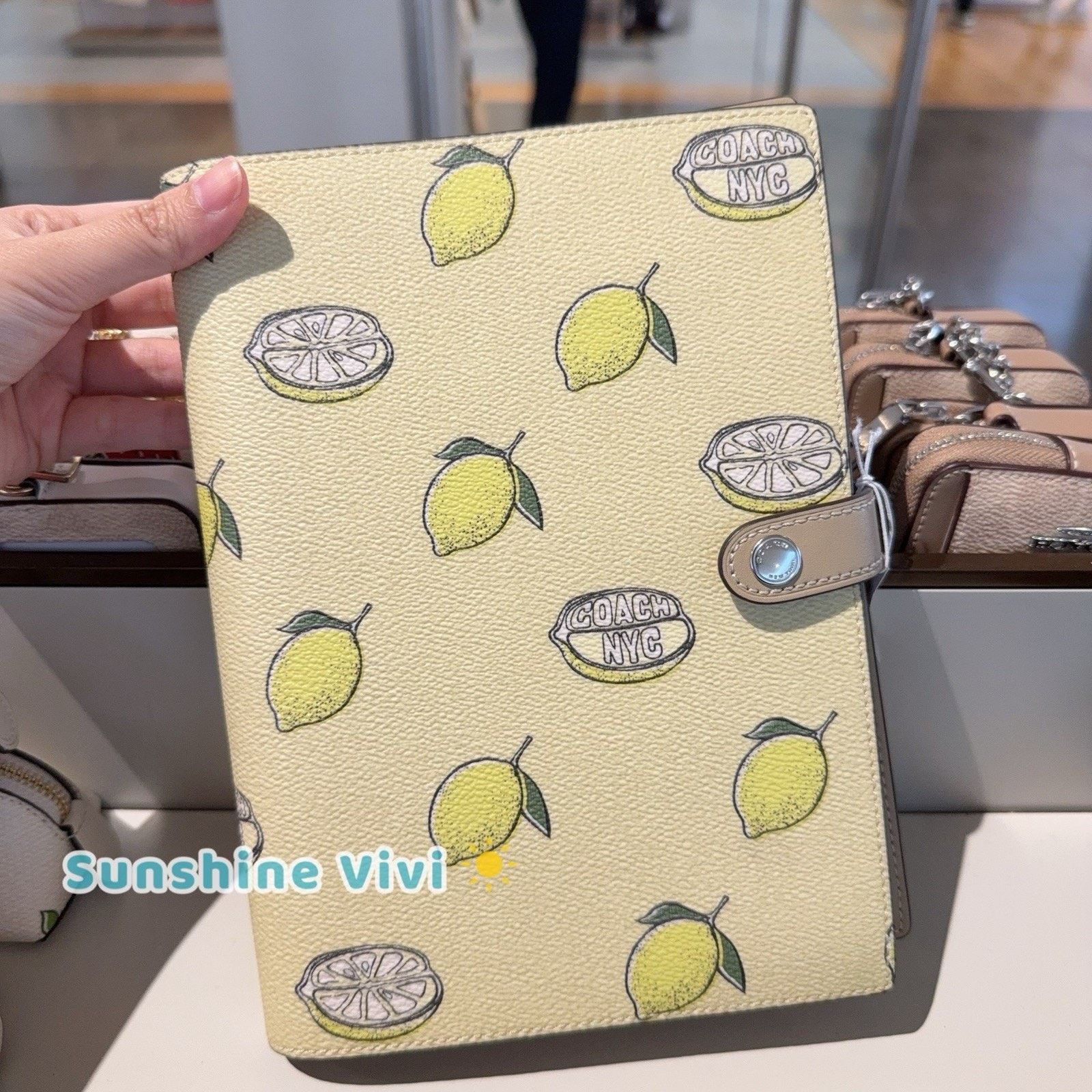 Coach NWT Coach Notebook With Lemon Print CAO42 Garden Glade Multi Size ONE SIZE - 1 Thumbnail