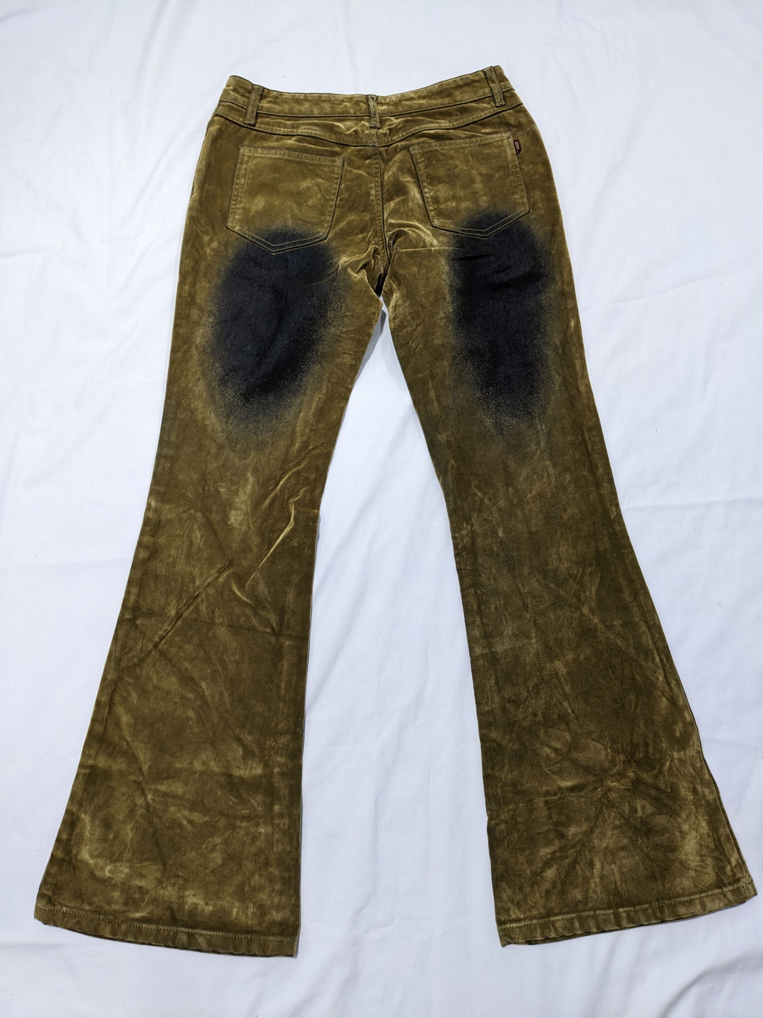 Beauty Beast × If Six Was Nine × Le Grande Bleu (L.G.B.) Japanese Velvet Flare Pants Low Rise LGB Style Size US 28 / EU 44 - 2 Thumbnail