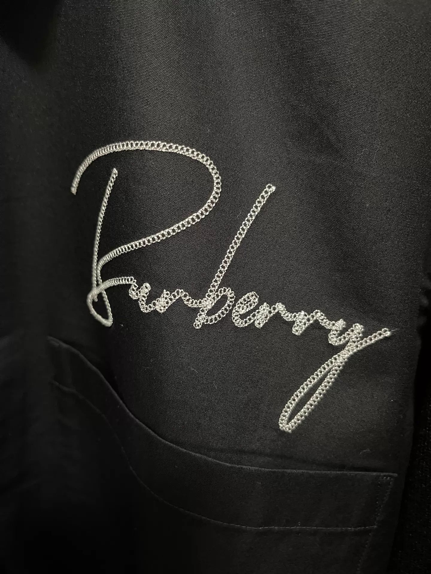Burberry Burberry Black/White Embroidered Silk-Collar Shirt XXL Size US XXL / EU 58 / 5 - 5 Thumbnail