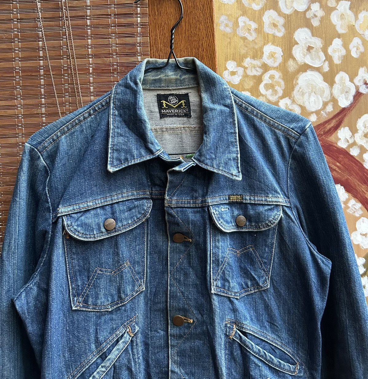 Wrangler 60s Maveric Blue Bell 3J03MJ Denim Jacket Embroidered Size US S / EU 44-46 / 1 - 3 Thumbnail