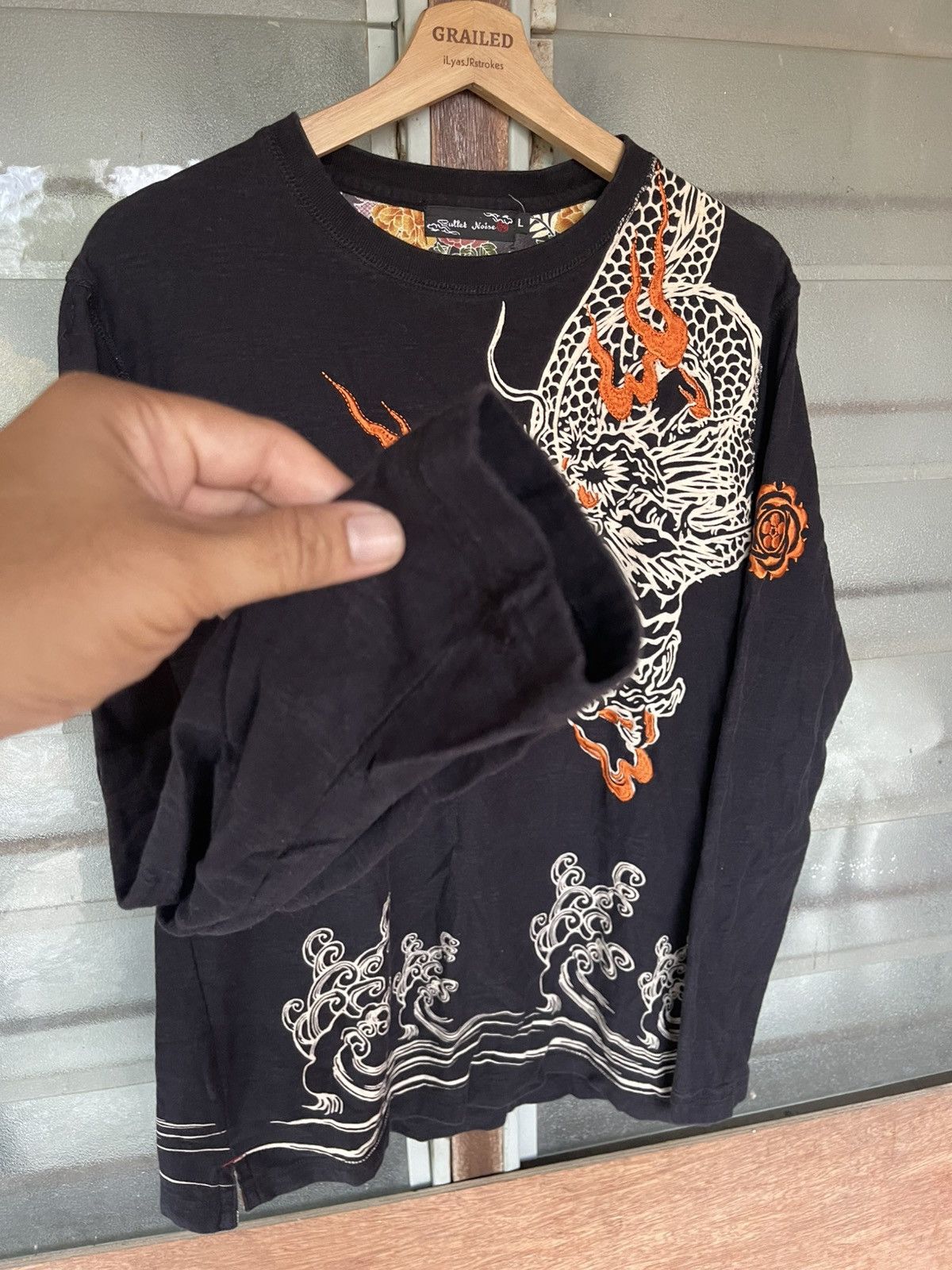 Bullet Noise Vintage Bullet Noise Oriental Dragon Embroidery Design Tee Size US L / EU 52-54 / 3 - 4 Thumbnail