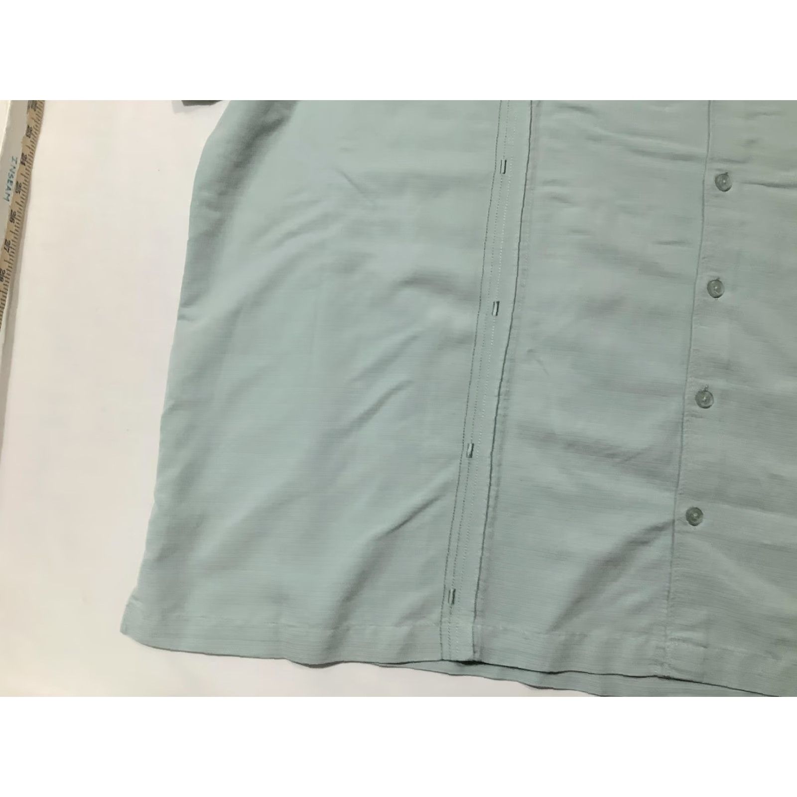 Cubavera Cubavera Shirt Mens 4XL Green Pleated Short Sleeve Button Front Rayon Casual Size US XXL / EU 58 / 5 - 4 Thumbnail
