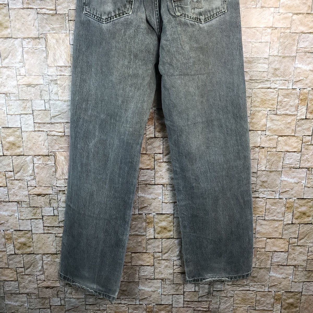 Japanese Brand Bobson Black Distressed ripped Denim Pants #A978 Size US 28 / EU 44 - 16 Thumbnail