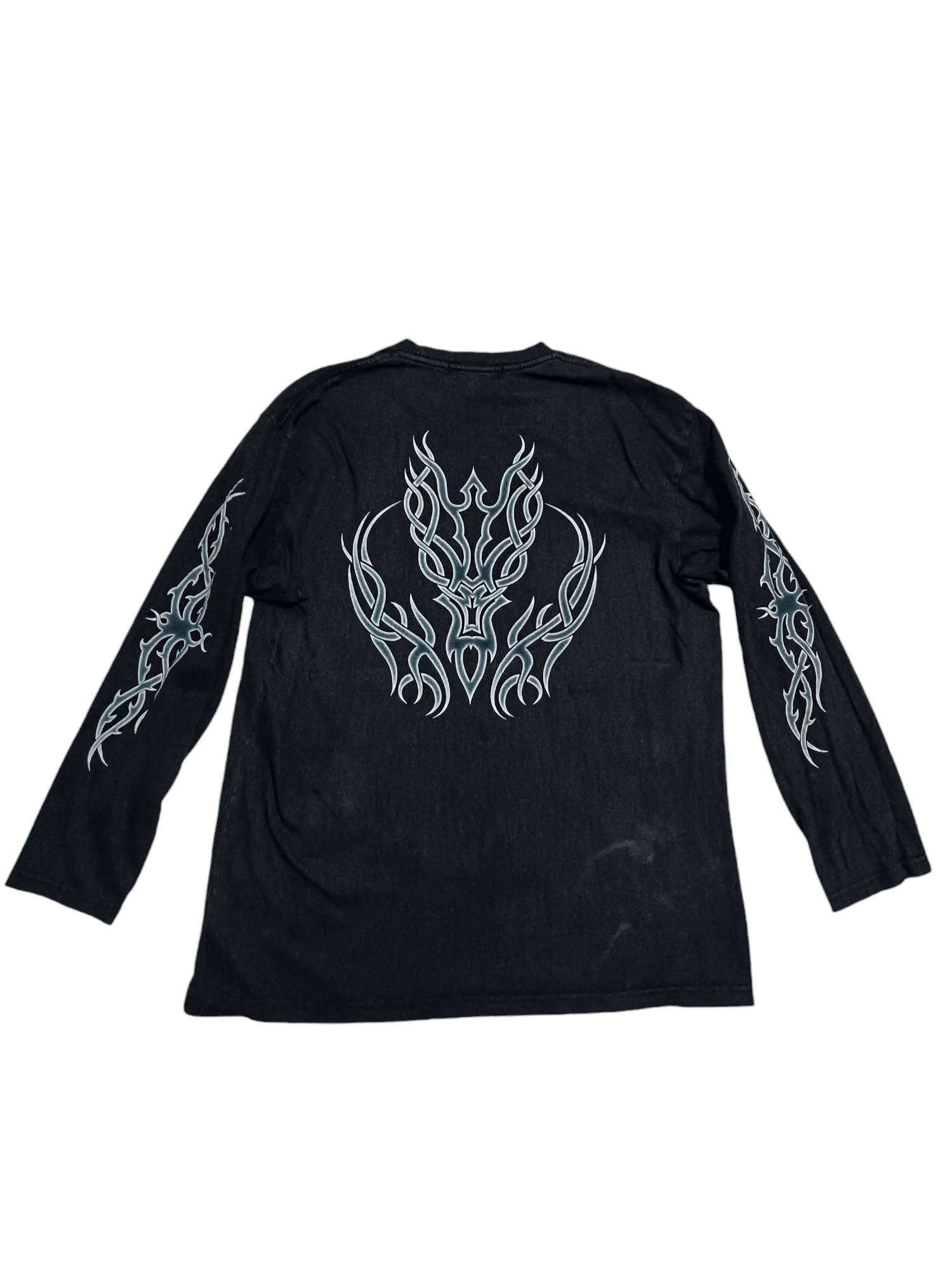 Japanese Brand × Tribal Streetwear × Vintage Vintage Y2K Tribal Tattoo Long Sleeve Rock Metal Size US L / EU 52-54 / 3 - 3 Thumbnail