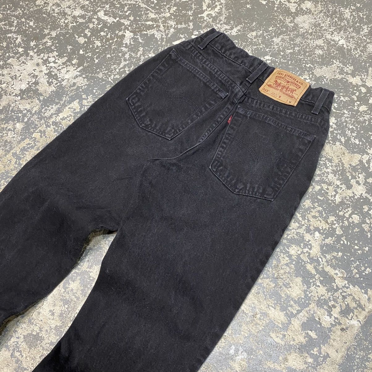 Levi's Vintage Levis 512 Black Slim Taper Denim Jeans 90s Size US 26 / EU 42 - 10 Thumbnail