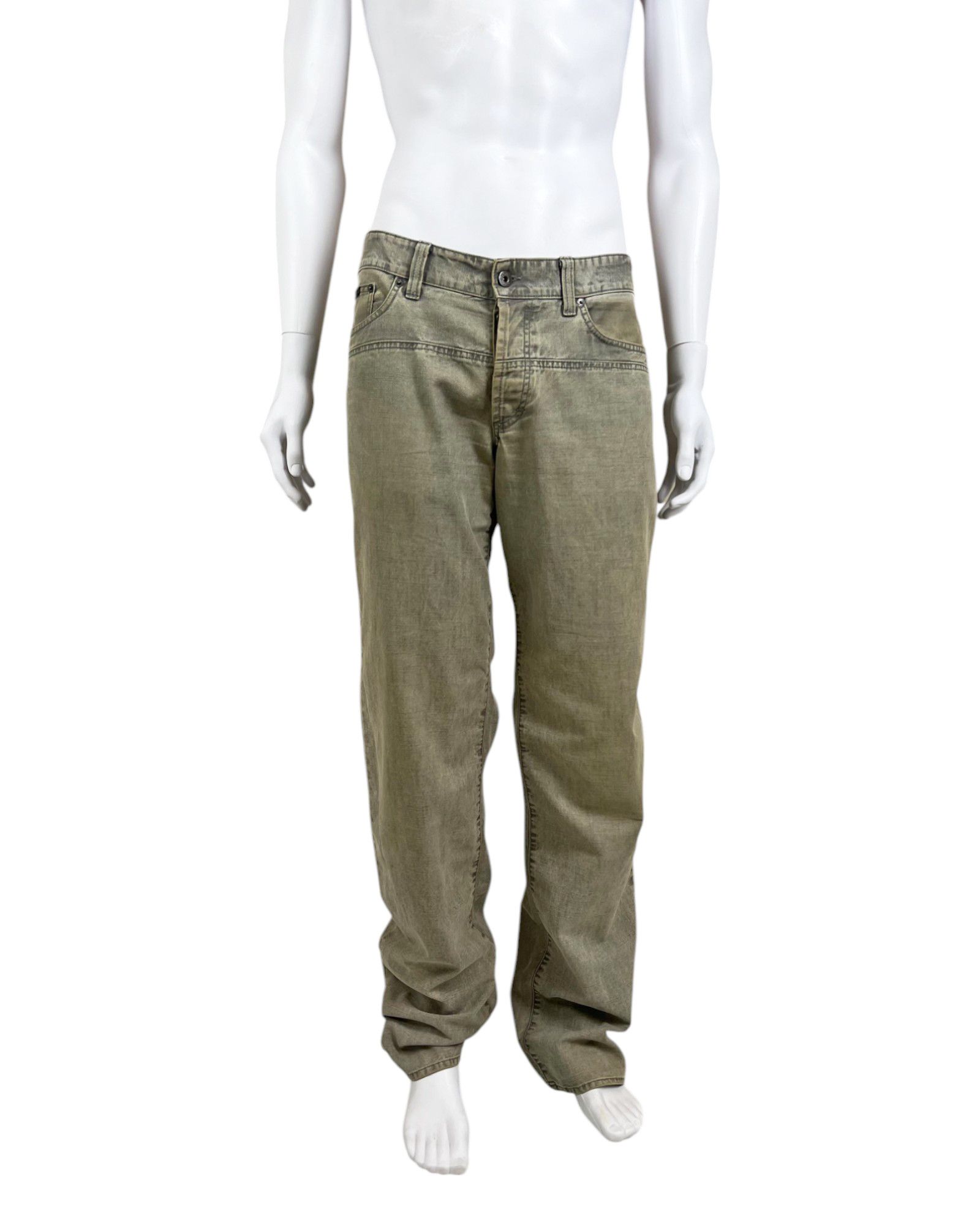 Dolce & Gabbana 2000's Grey Flared Aged Jeans Size US 35 - 1 Thumbnail
