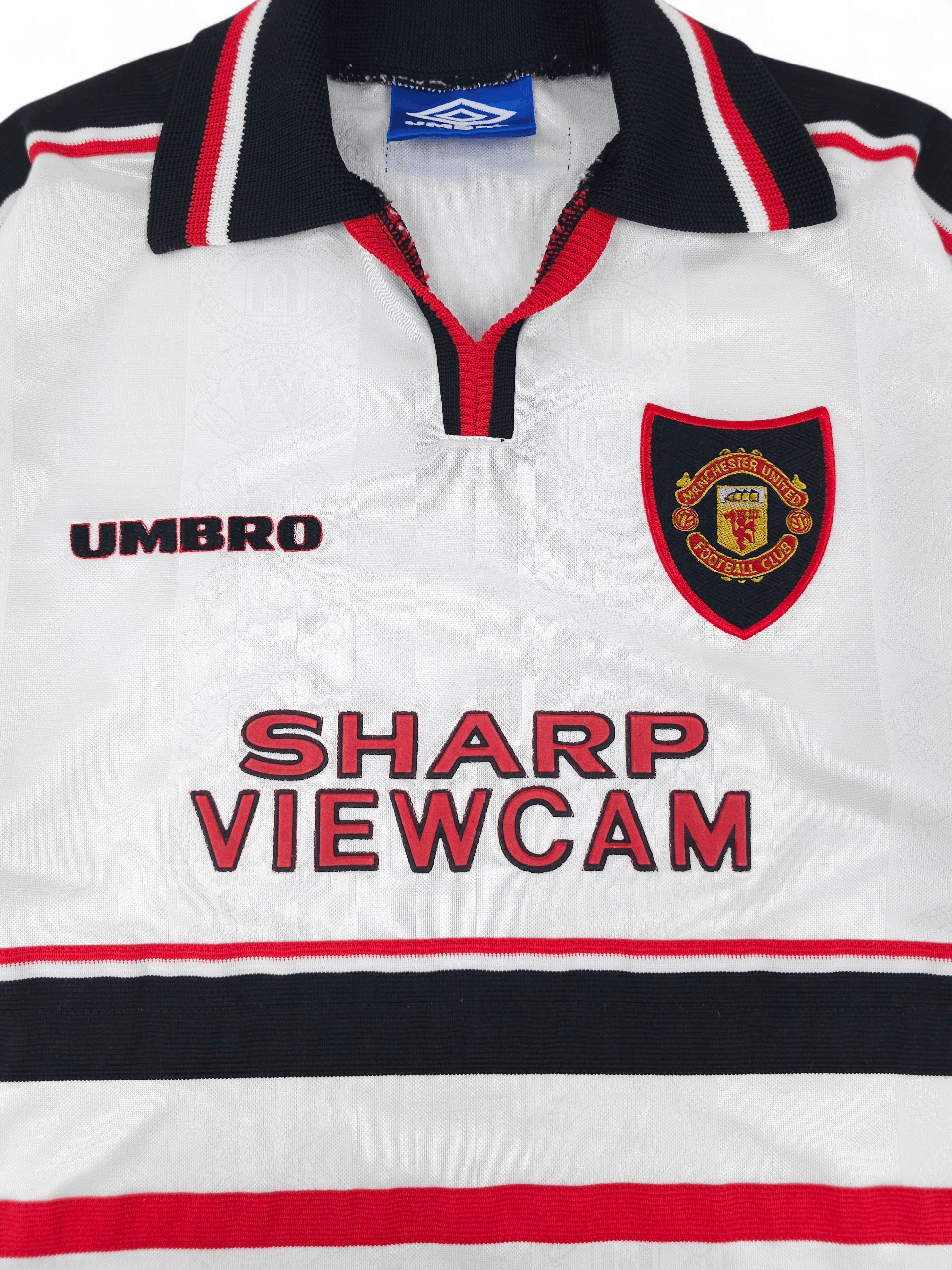 Umbro 💎 Manchester United 1997-1998-1999 Away Soccer Jersey Tee Size US S / EU 44-46 / 1 - 3 Thumbnail
