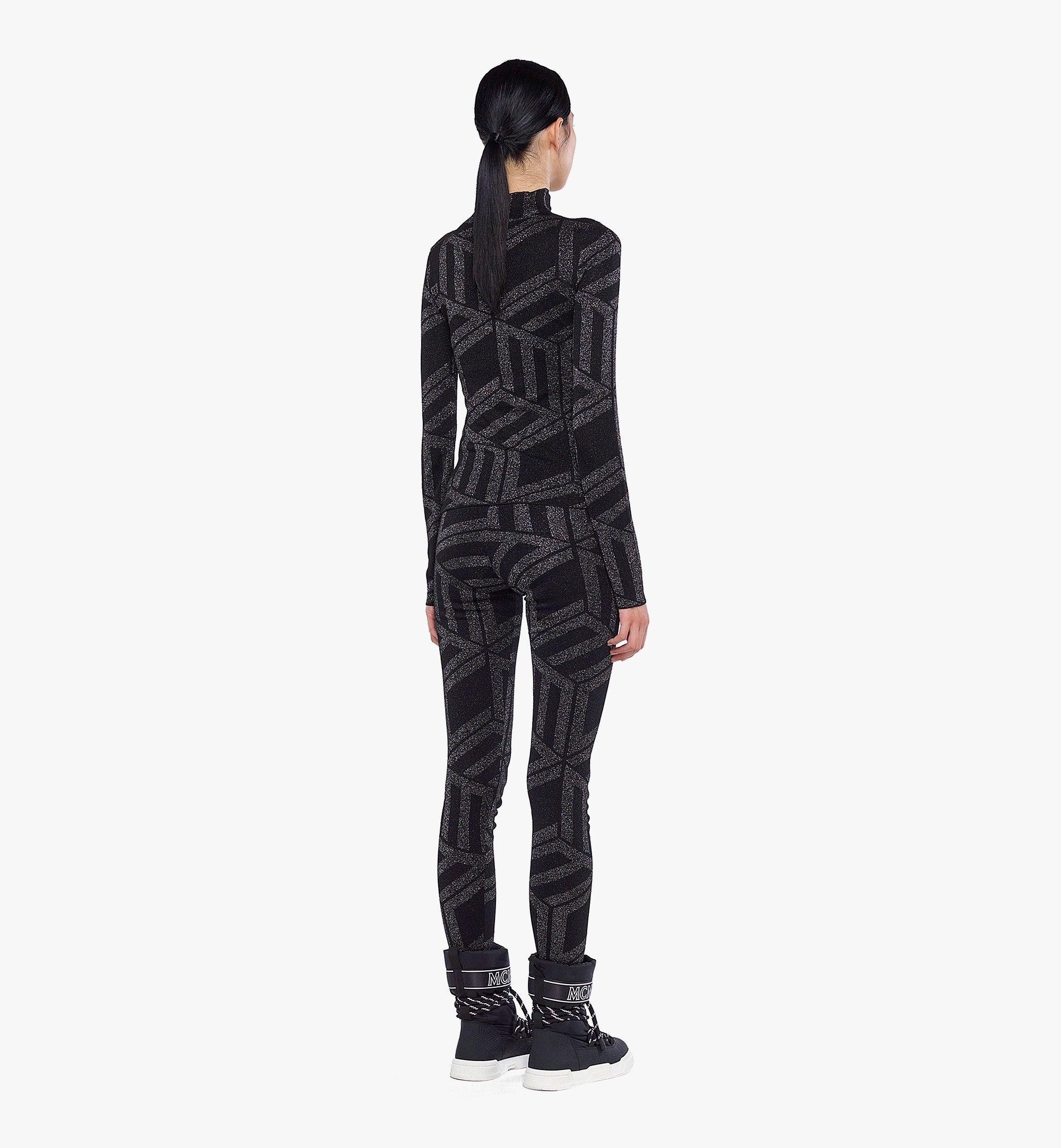 MCM o1mt1gz0625 Après Ski Cubic Jacquard Knit Leggings Size 27" / US 4 / IT 40 - 4 Thumbnail