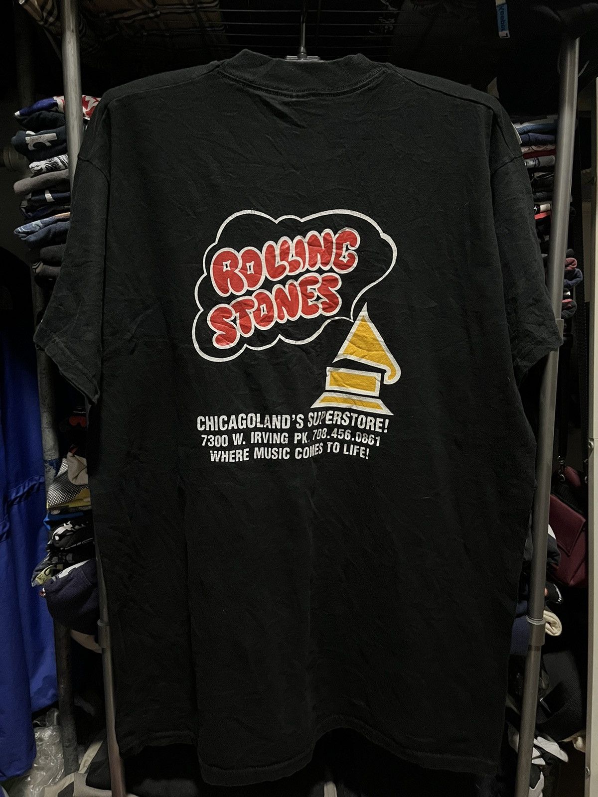 Vintage Rolling Stones Music Chicagoland’s Superstore Promo Tee 90s Size US XL / EU 56 / 4 - 1 Thumbnail