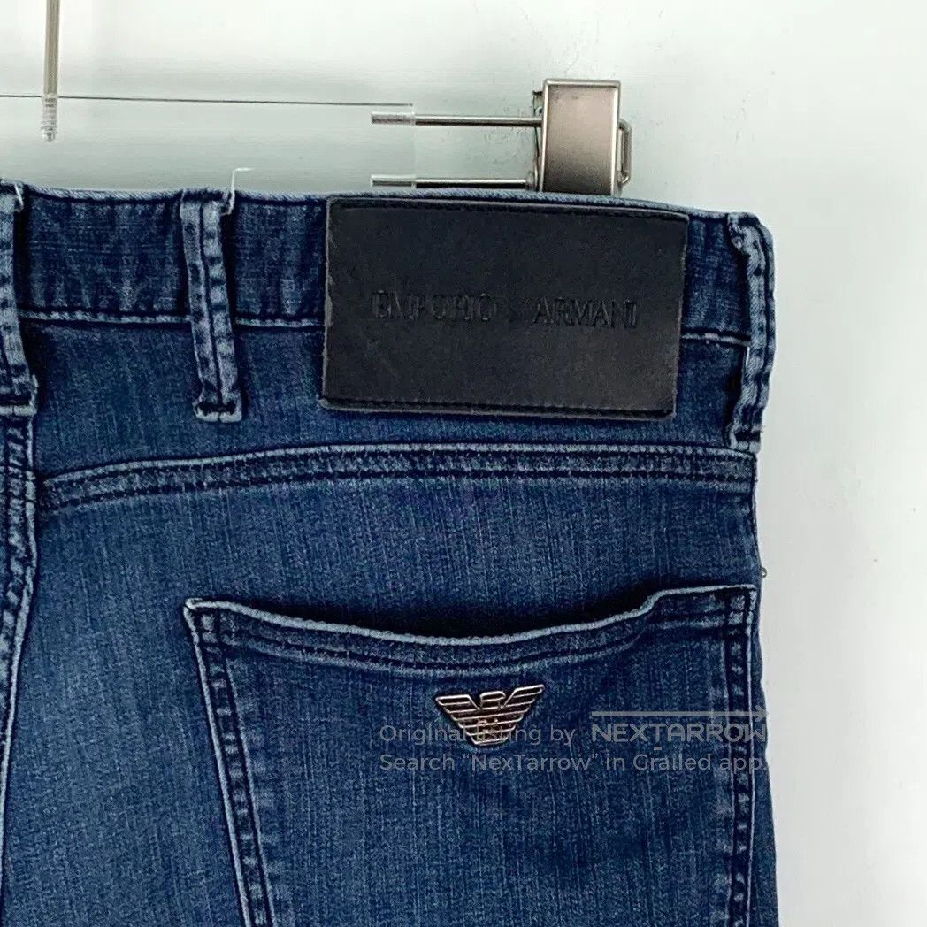 Armani Armani Dark Blue Cotton Washed Denim Trousers| Size US 29 - 5 Thumbnail