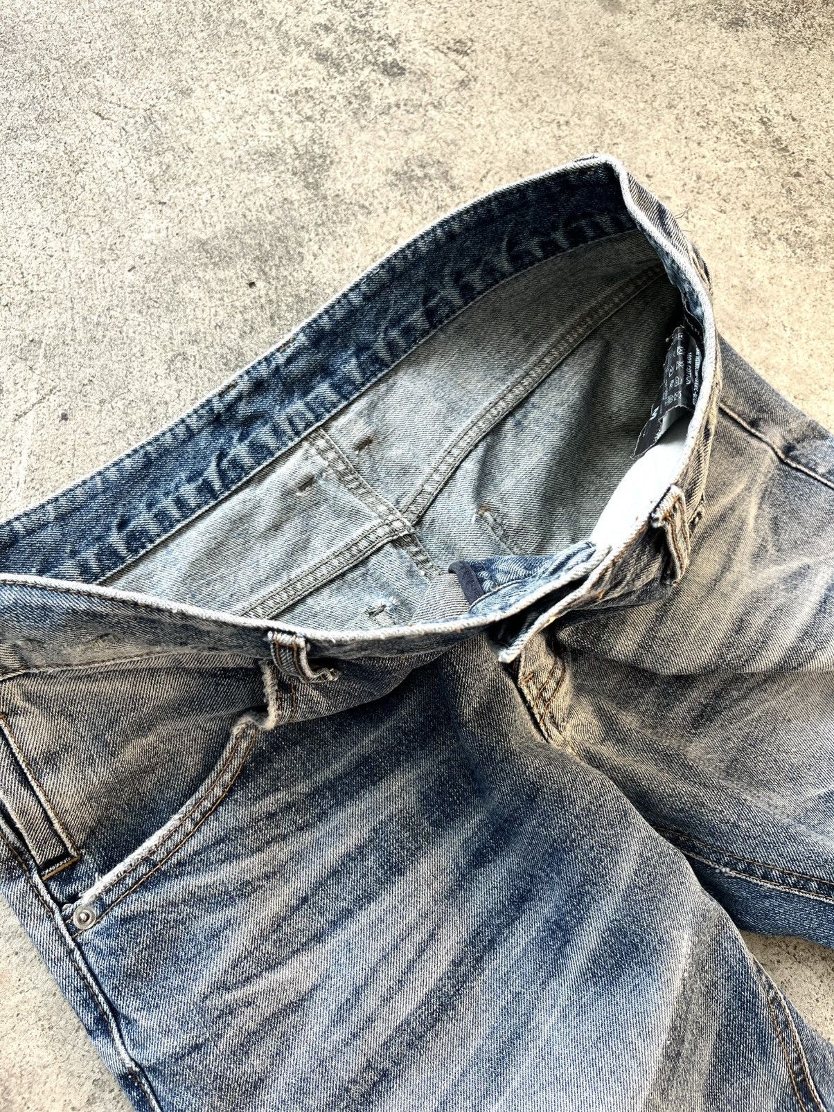 If Six Was Nine × Japanese Brand 💥Y2K Exotic Distressed denim // Improves jeans Size US 34 / EU 50 - 5 Thumbnail