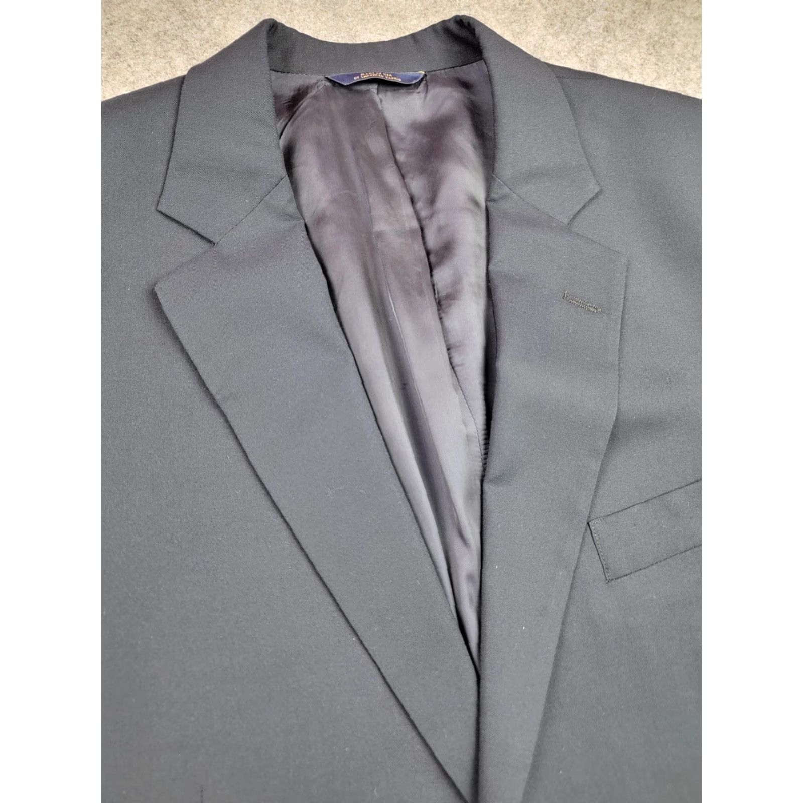Brooks Brothers Brooks Brothers Suit Jacket Mens 44 Regular Navy Wool Two-Button Single-Breasted Notch Lapel USA Bikini? Size 44R - 2 Thumbnail