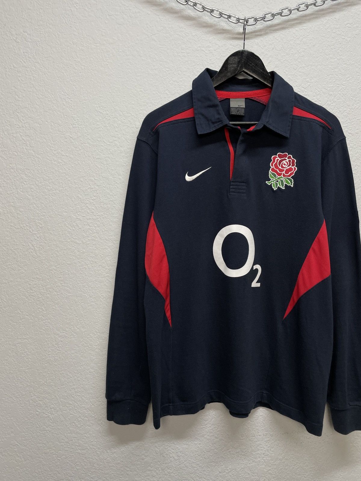 Vintage Vintage Y2K Nike England World Cup 2003 Rugby Polo Longsleve Size US L / EU 52-54 / 3 - 2 Thumbnail