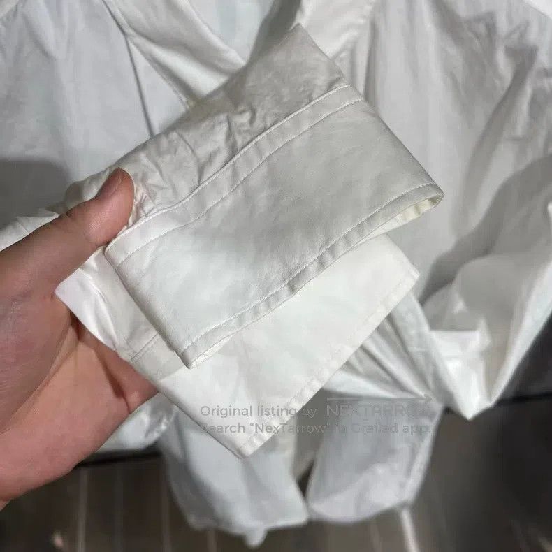 Balenciaga Balenciaga size 39 White and Blue Back Letter Shirt Size US S / EU 44-46 / 1 - 4 Thumbnail