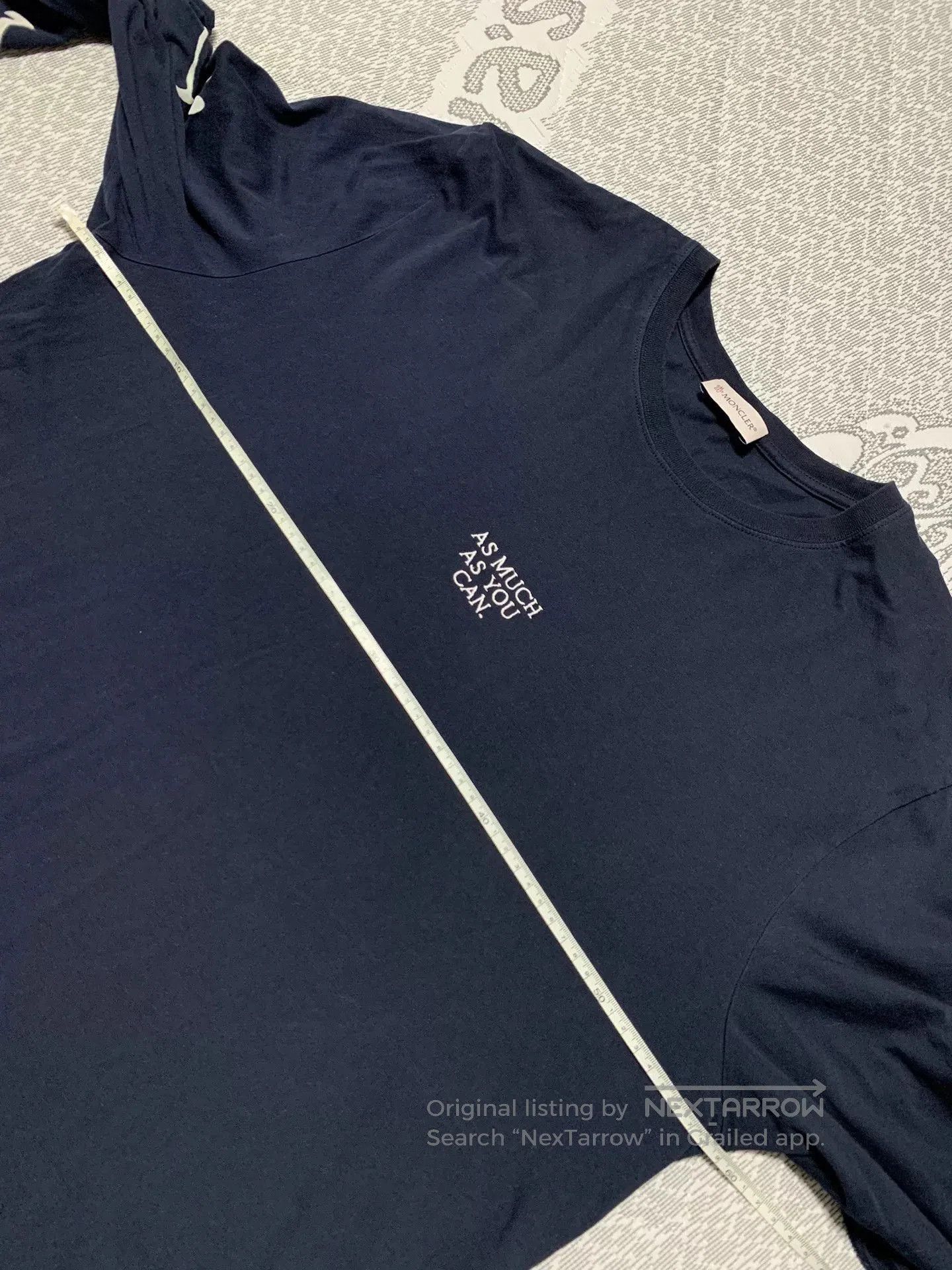 Moncler Moncler Navy Smiley Print Sleeve Sweatshirt. Size US XL / EU 56 / 4 - 6 Thumbnail