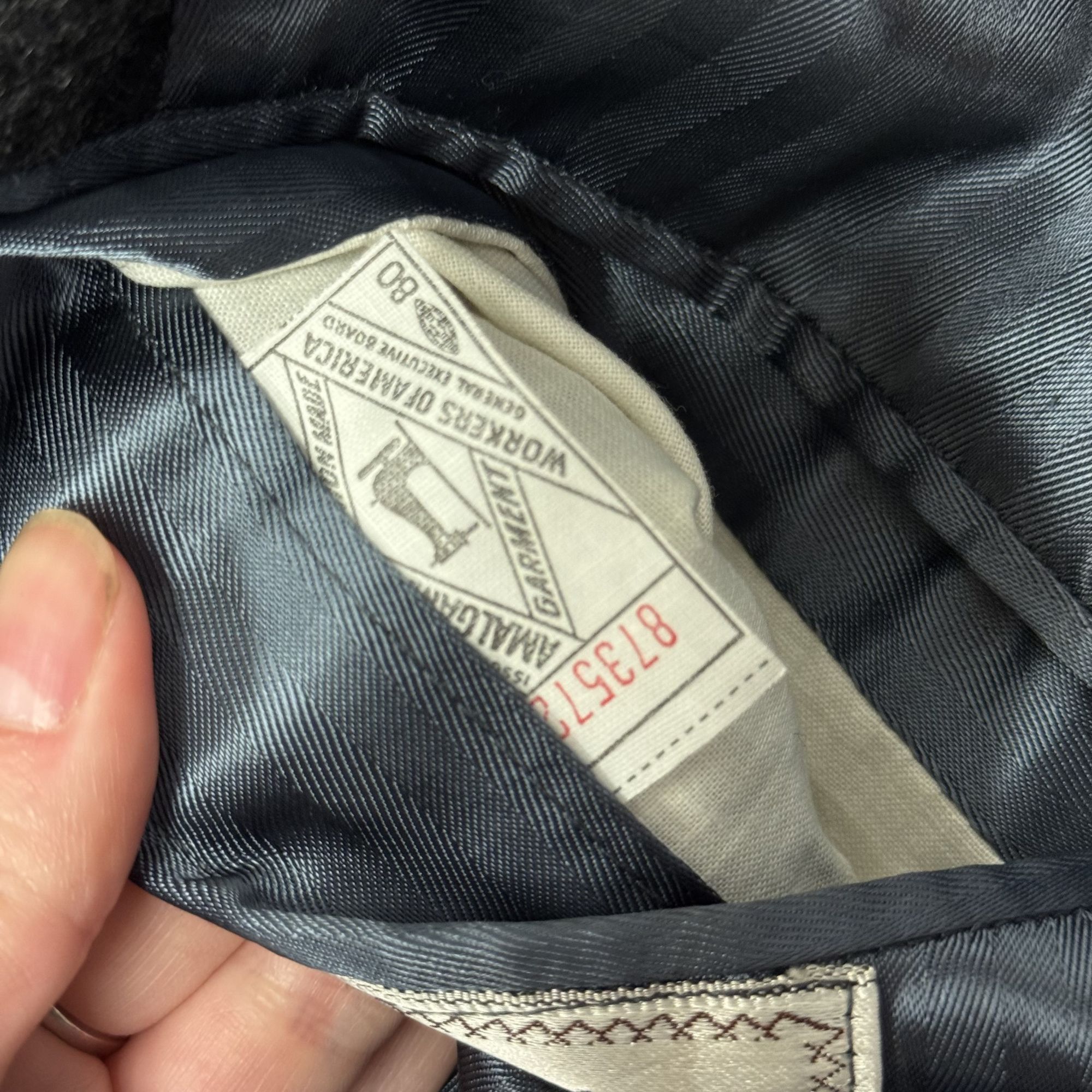 Other Vtg Robert Hall Charcoal TRENCH Coat Gentlemans Jacket Size 44R - 6 Thumbnail
