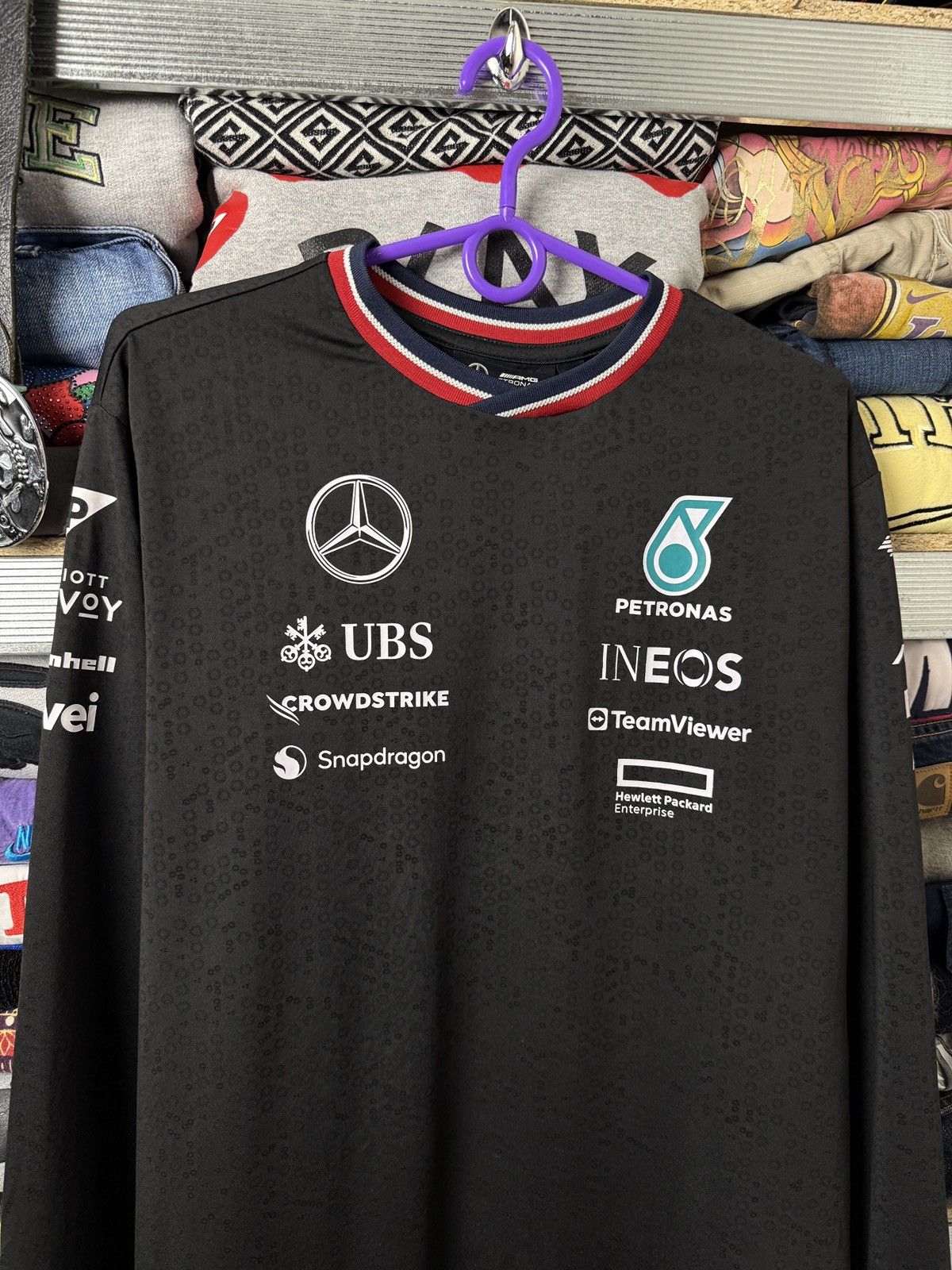 Mercedes-Benz Mersedes AMG Tommy Hilfiger Petronas Racing Long Sleeve Tee Size US L / EU 52-54 / 3 - 3 Thumbnail